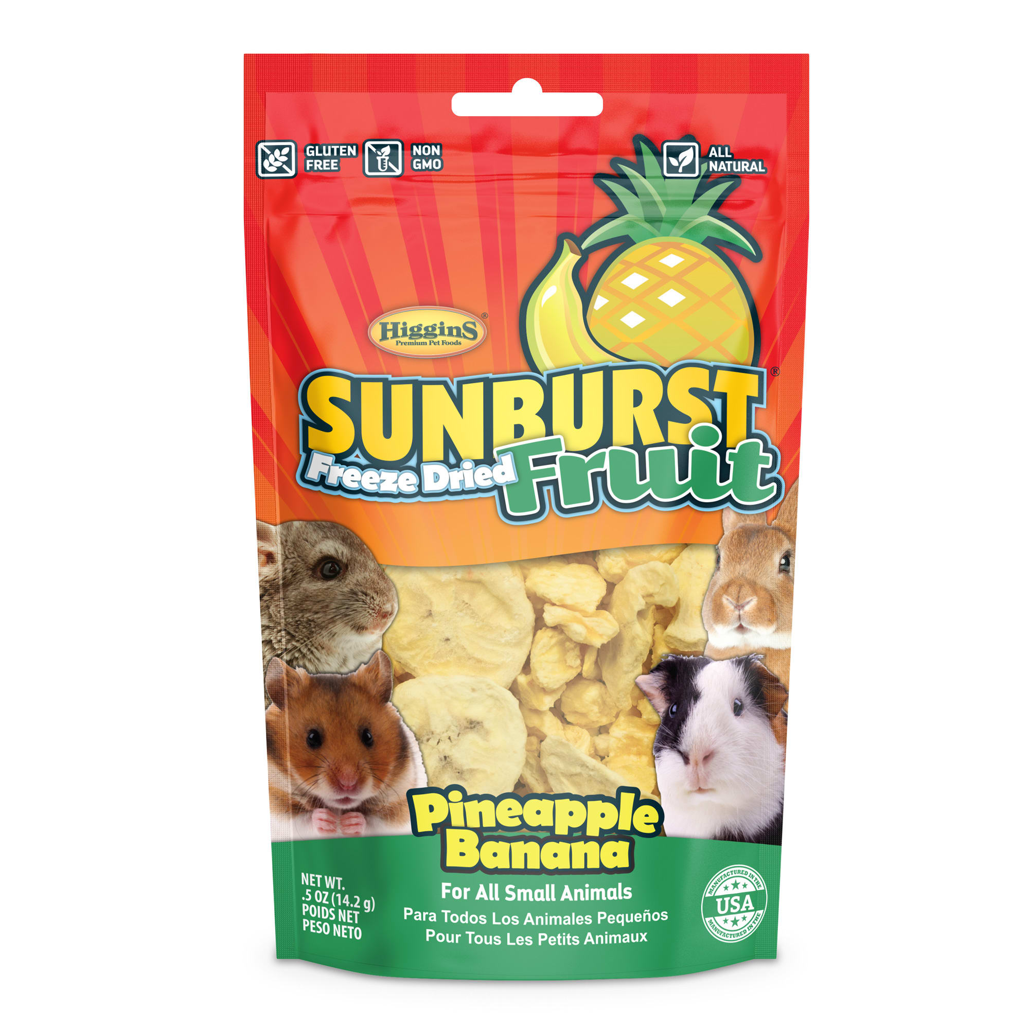 Higgins Sunburst Freeze Dried Fruit Pineapple Banana Small Animal Treat,   oz. | Petco