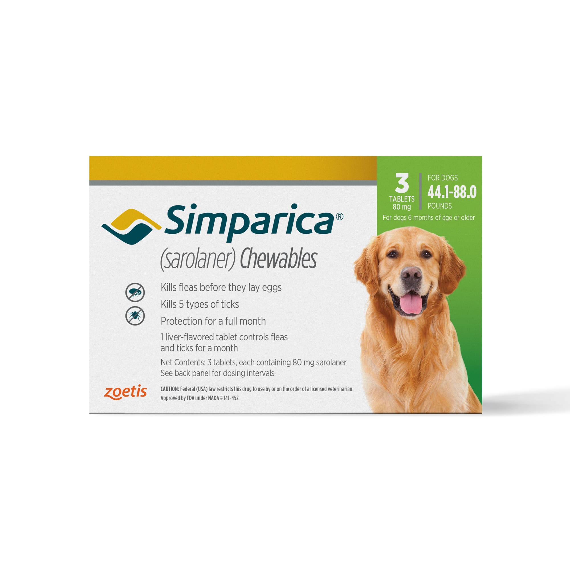 Simparica Chewable for Dogs 44.1-88 lbs 