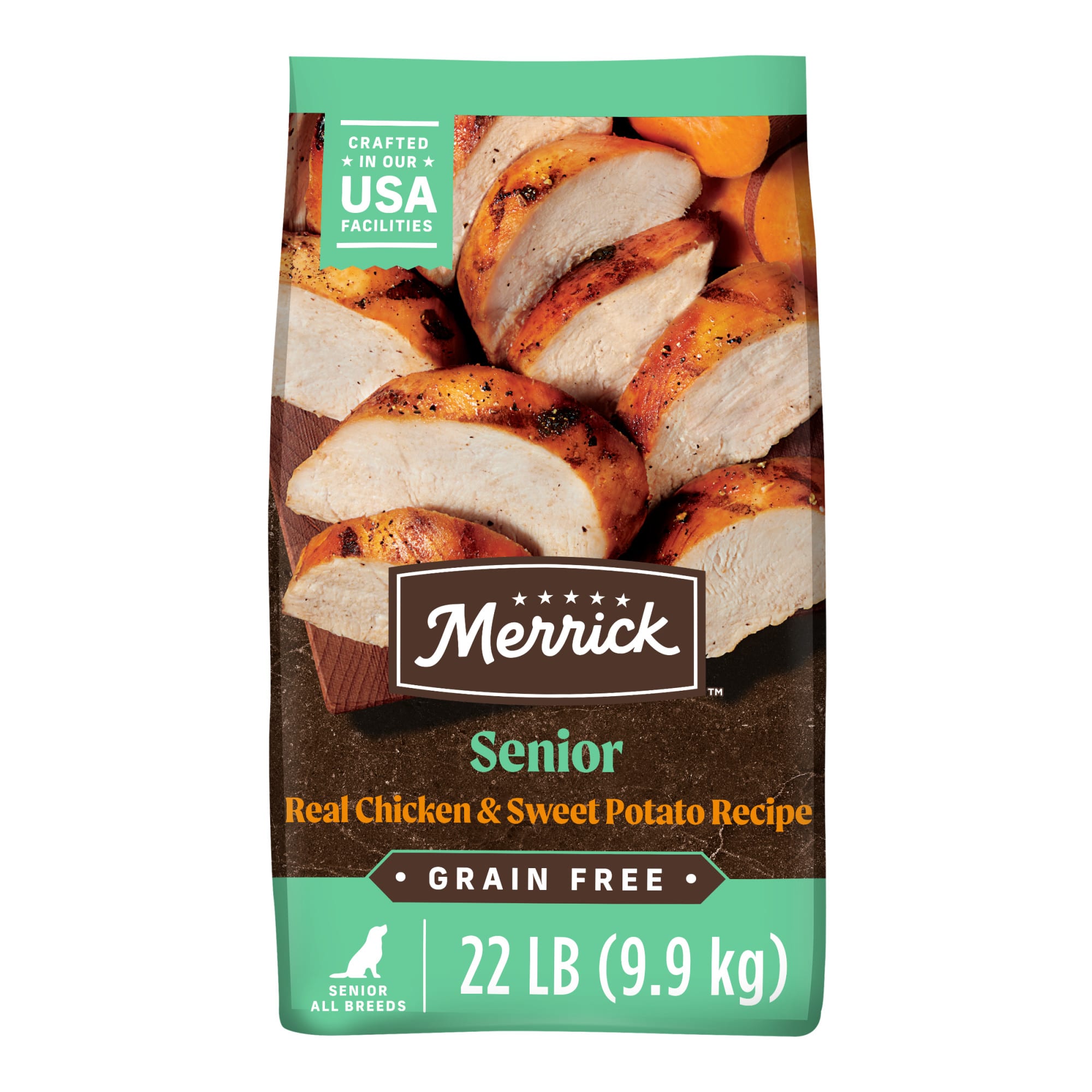 Merrick Grain Free Real Chicken Sweet Potato Recipe Senior Dry