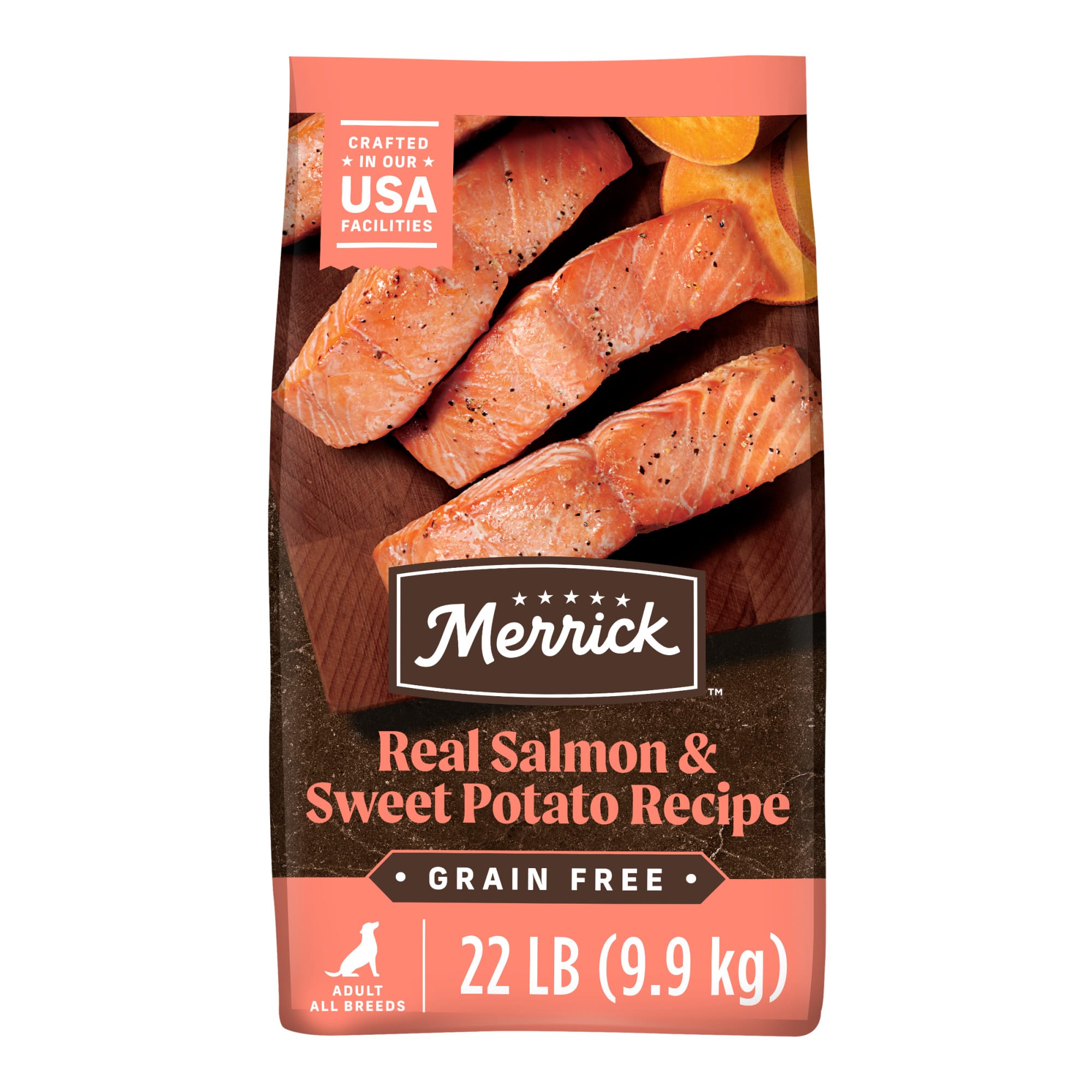 Merrick Grain Free Real Salmon Sweet Potato Recipe Dry Dog Food 10 lbs. Petco