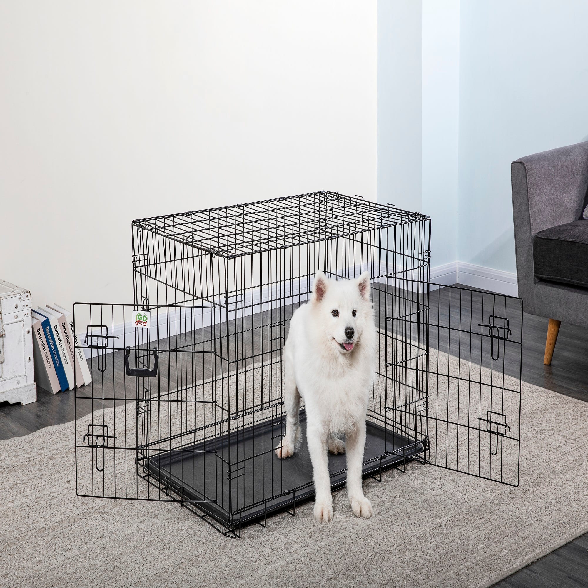 Go Pet Club Metal Dog Crate with Divider 30