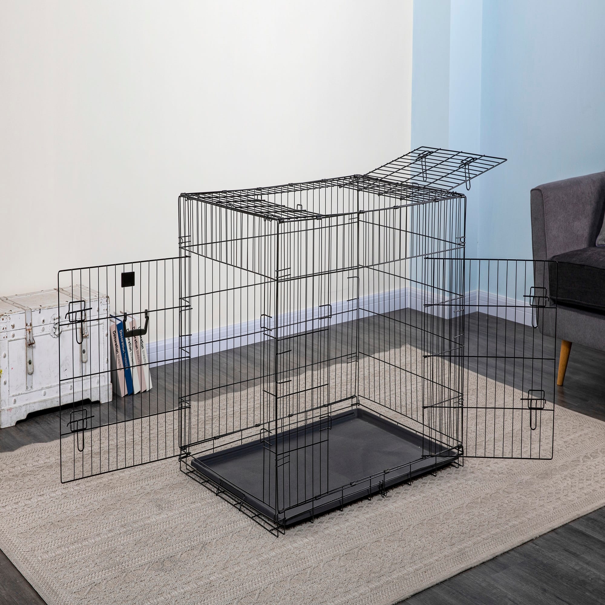 Goplus metal wire dog crate sale