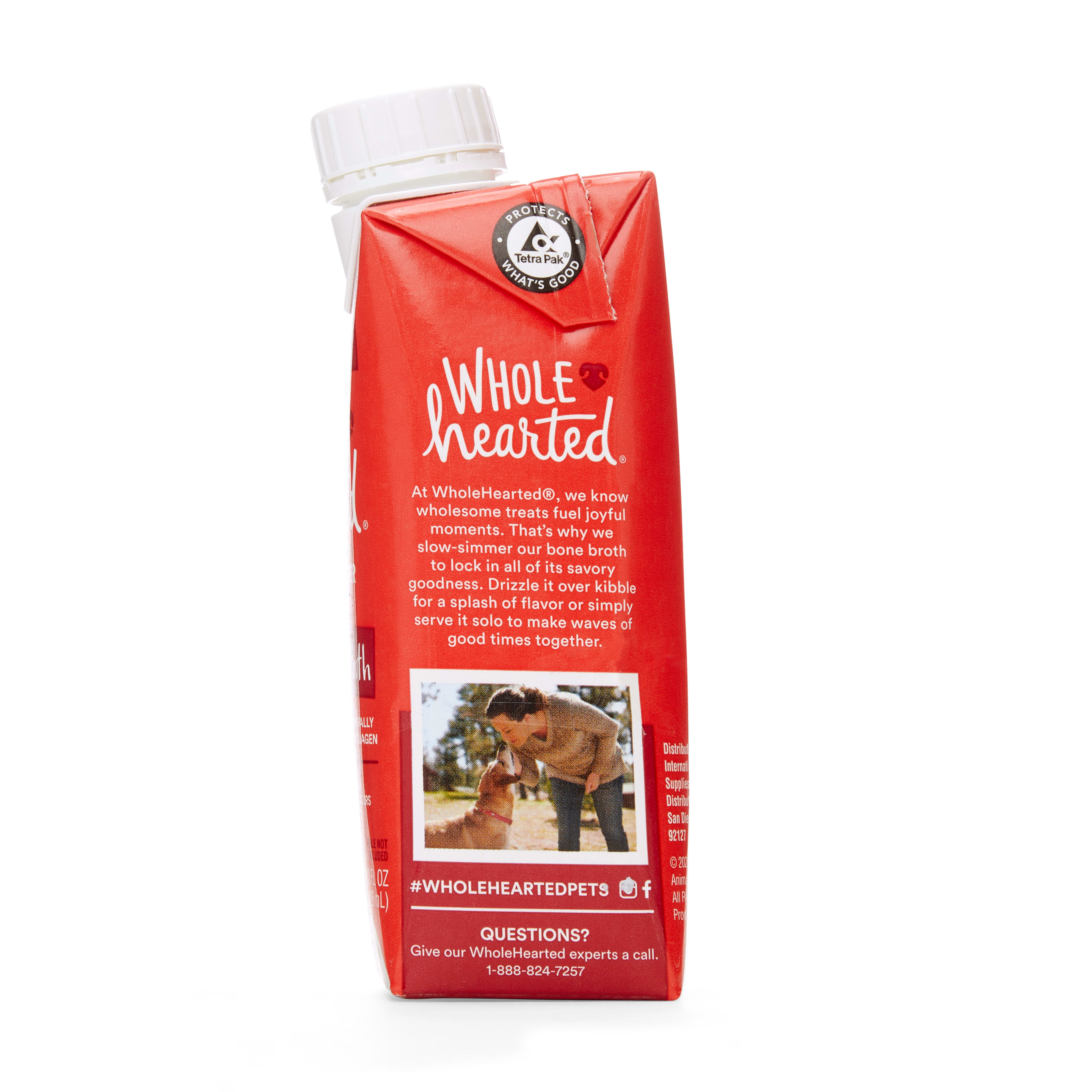 WholeHearted Beef Bone Broth Recipe Wet Dog Meal Topper 8 fl. oz