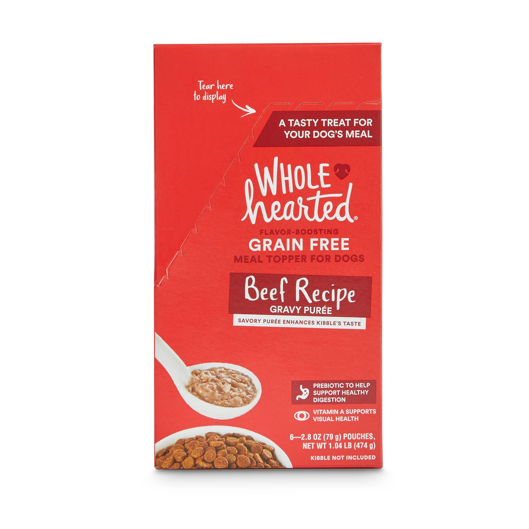 WholeHearted Grain-Free Beef Recipe Gravy Puree Wet Dog Meal Topper, 2. ...