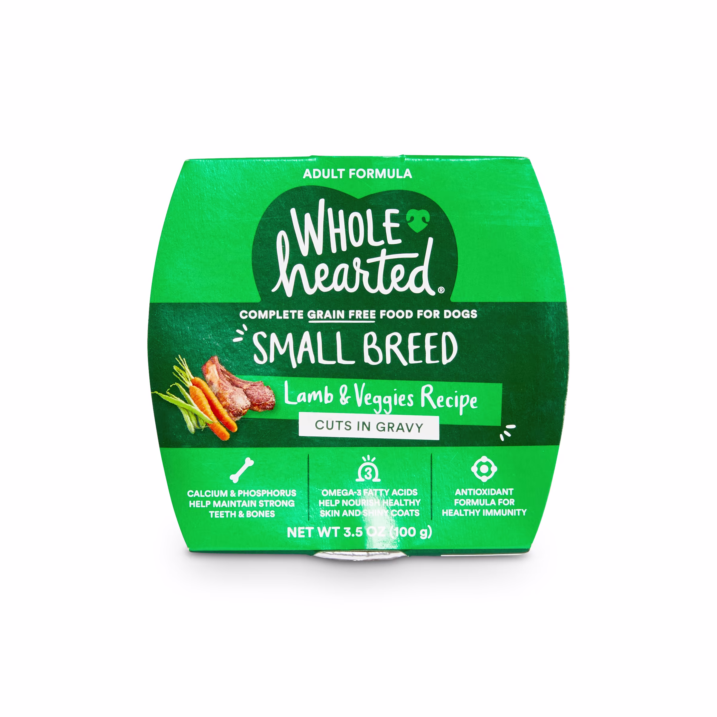 WholeHearted GrainFree Lamb & Veggies Cuts in Gravy Wet Dog Food, 3.5