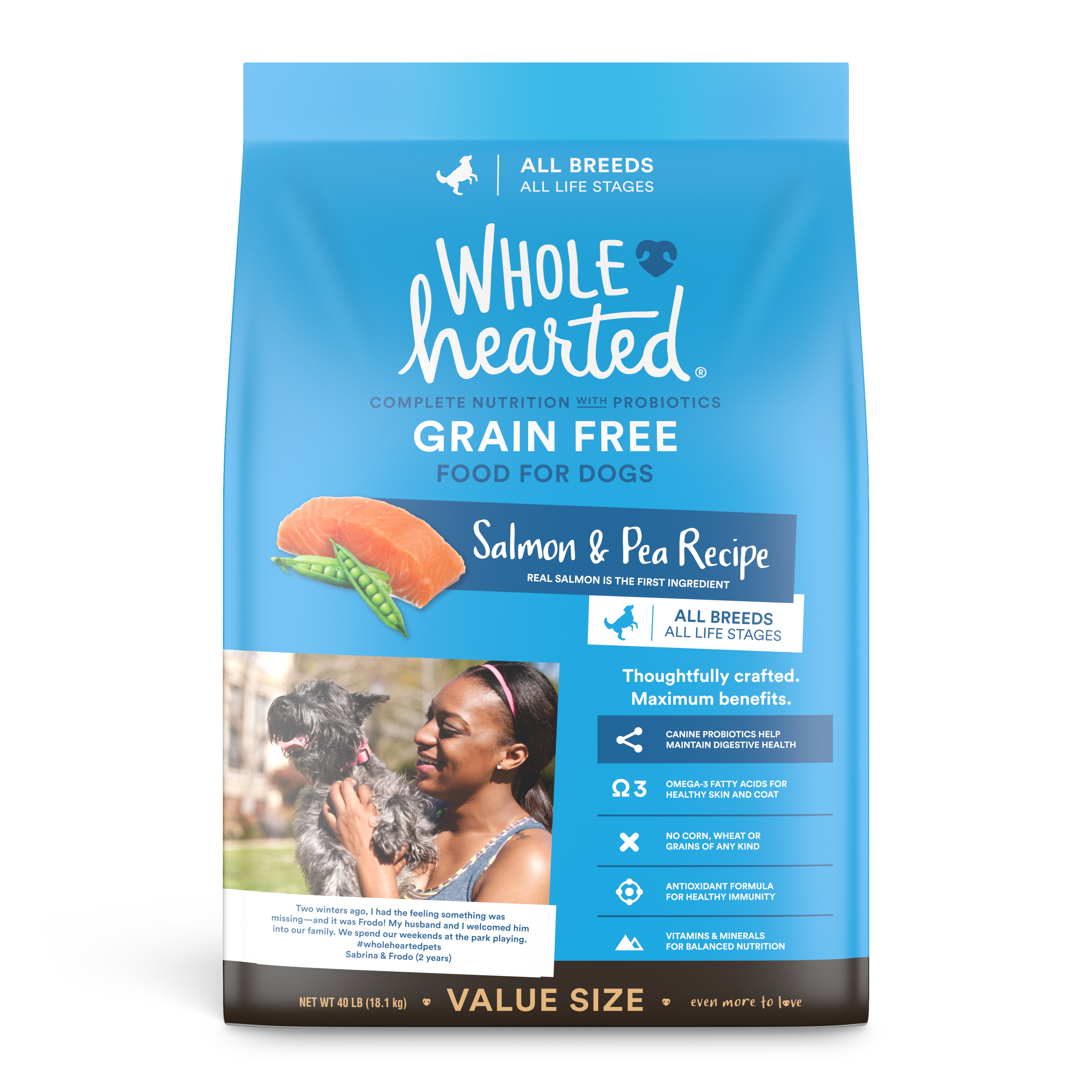 WholeHearted Grain Free All Life Stages Salmon and Pea Recipe Dry Dog