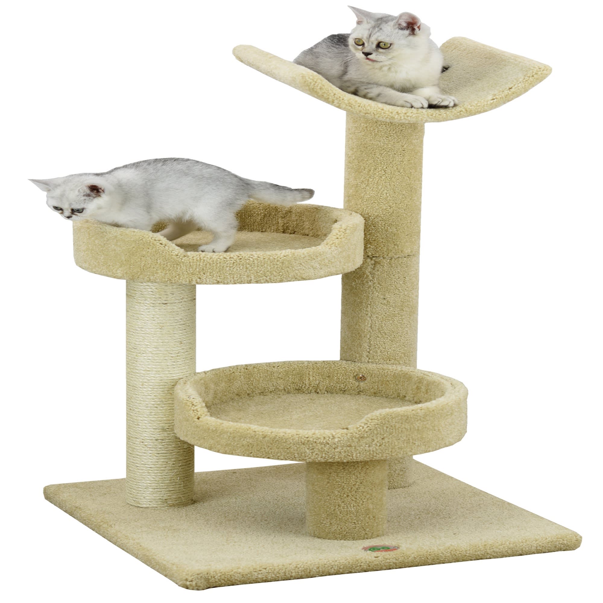Go Pet Club Premium Carpeted Cat Tree Furniture with Sisal Covered Post