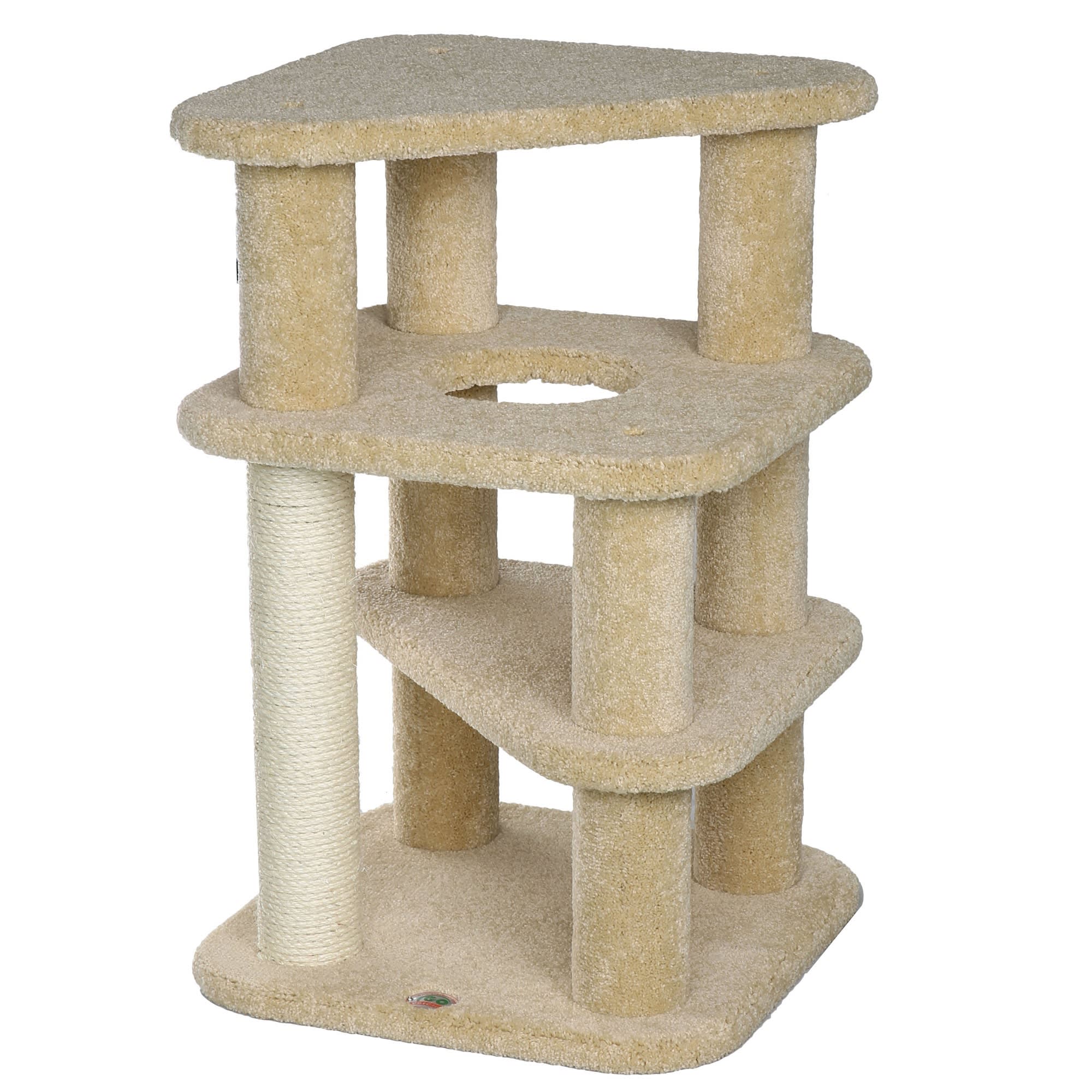 Go Pet Club Premium Carpeted Cat Tree Condo Scratcher LP841, 32" H Petco
