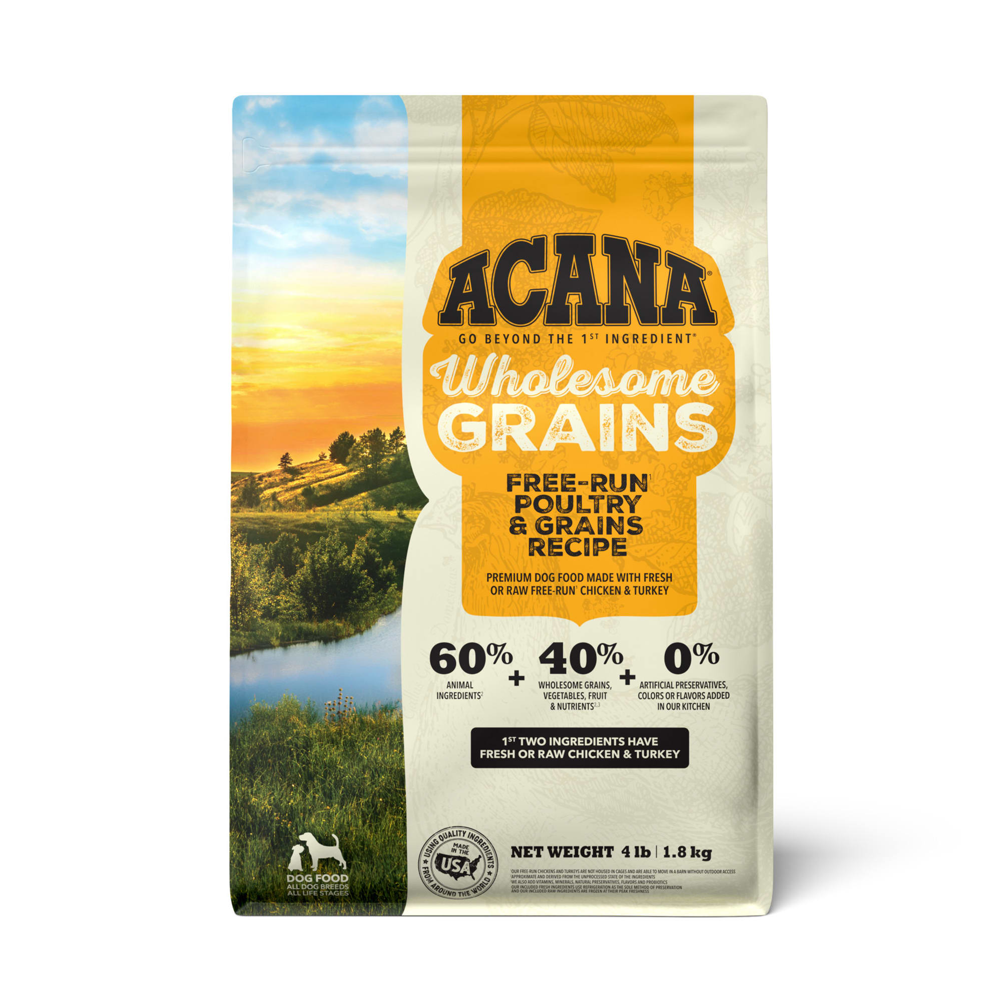 ACANA Wholesome Grains Free Run Poultry Grains Recipe Dry Dog