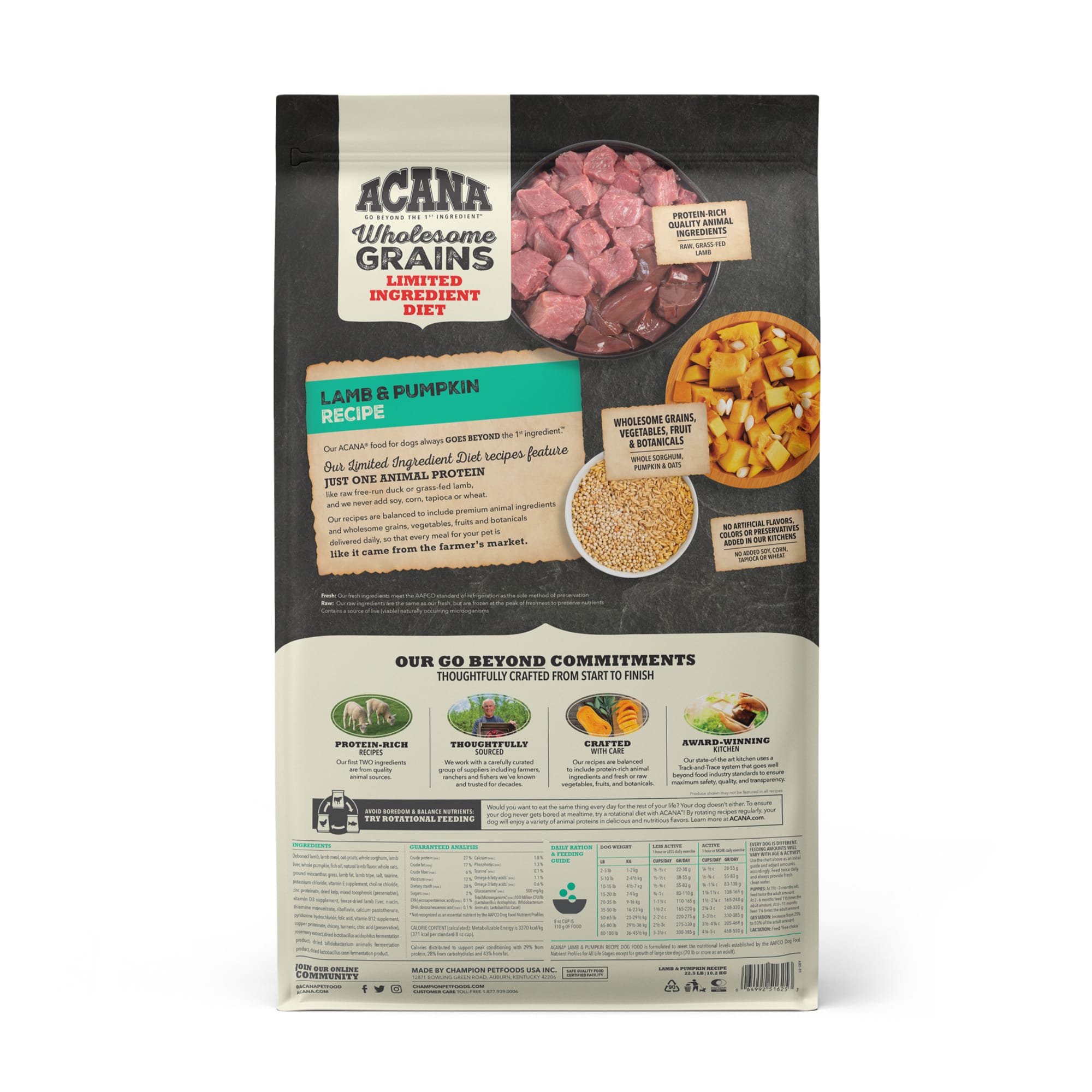 ACANA Wholesome Grains Lamb Pumpkin Recipe Dry Dog Food