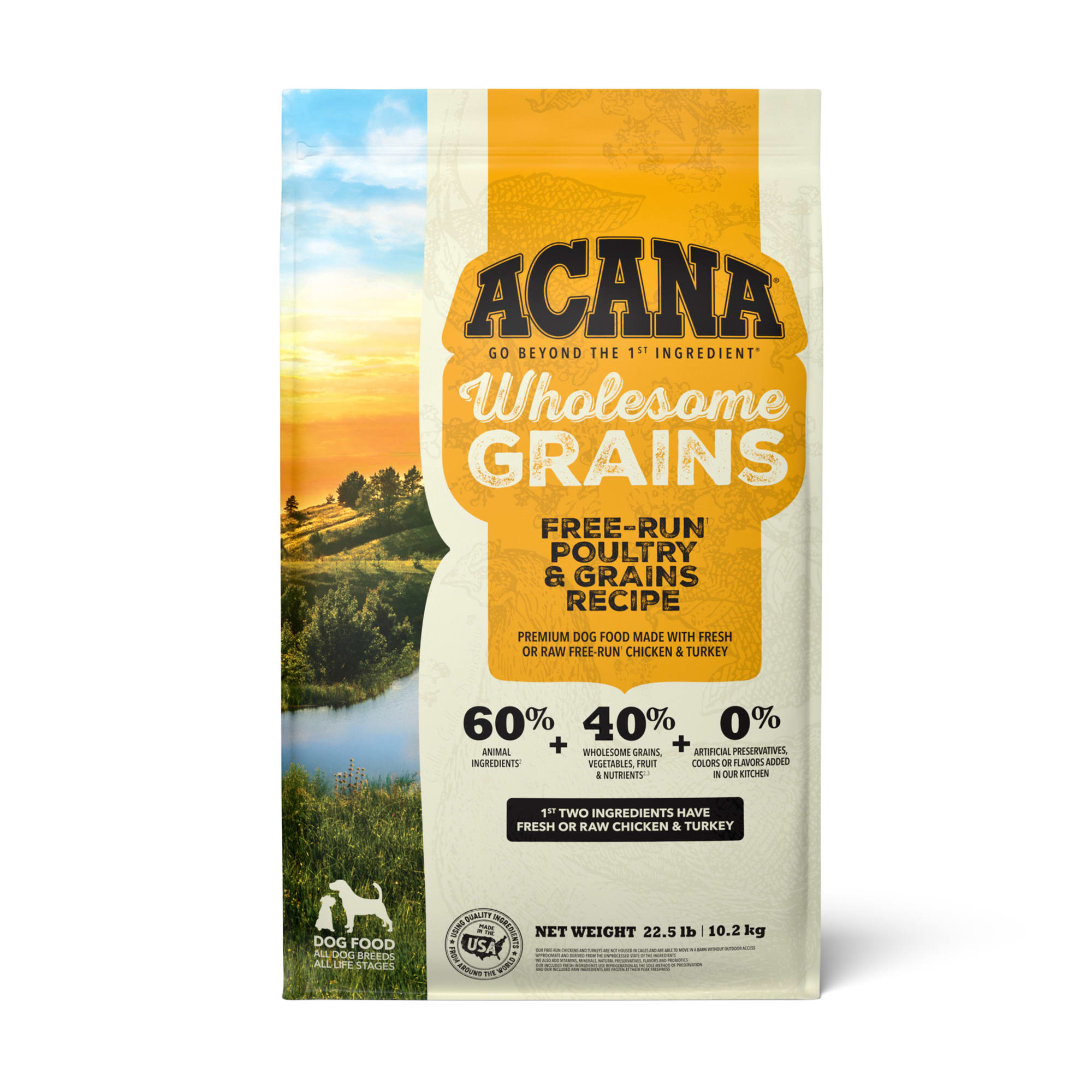 ACANA Wholesome Grains Free Run Poultry Grains Recipe Dry Dog