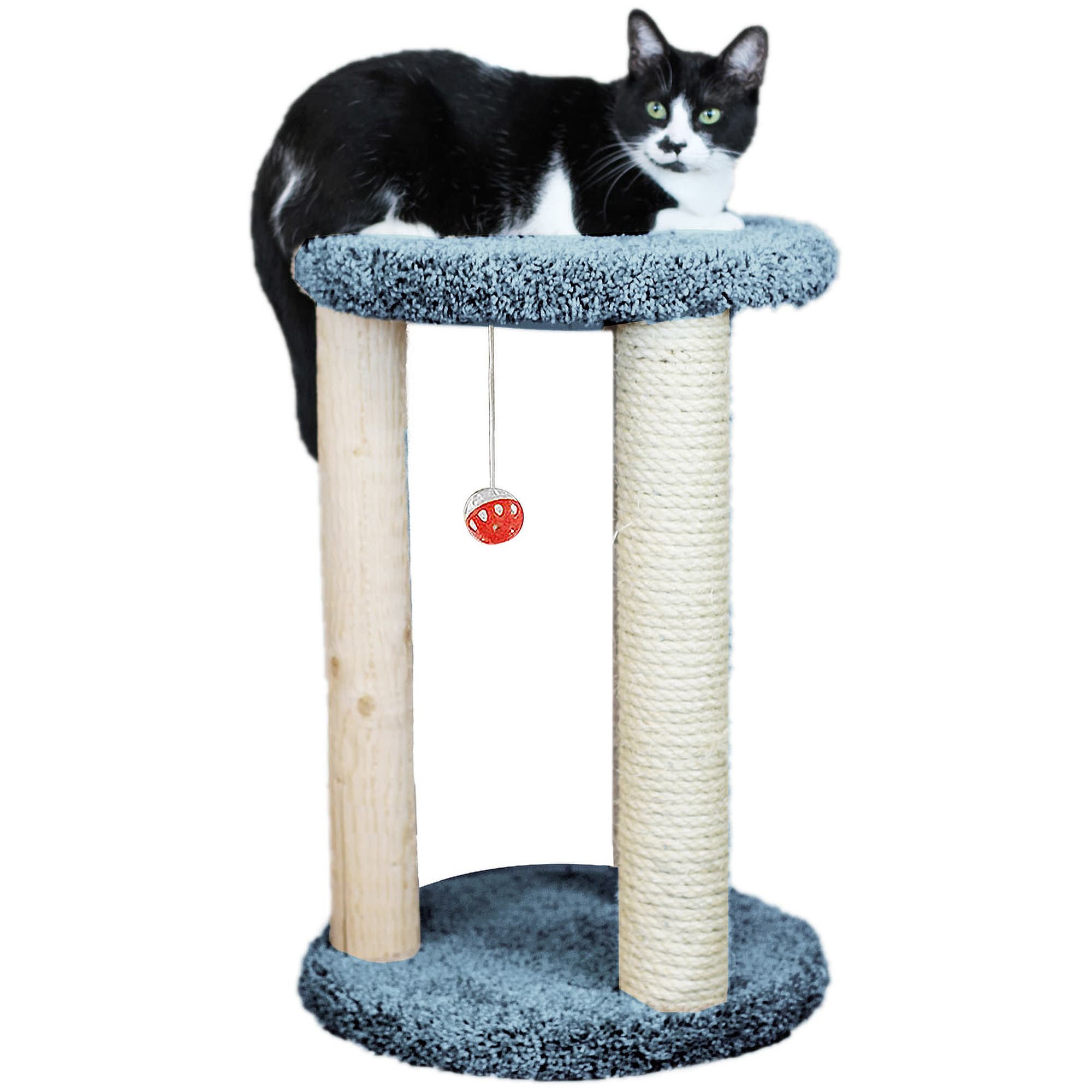 New Cat Condos 1 Level Premier Blue Round Multiscratcher, 24" H Petco