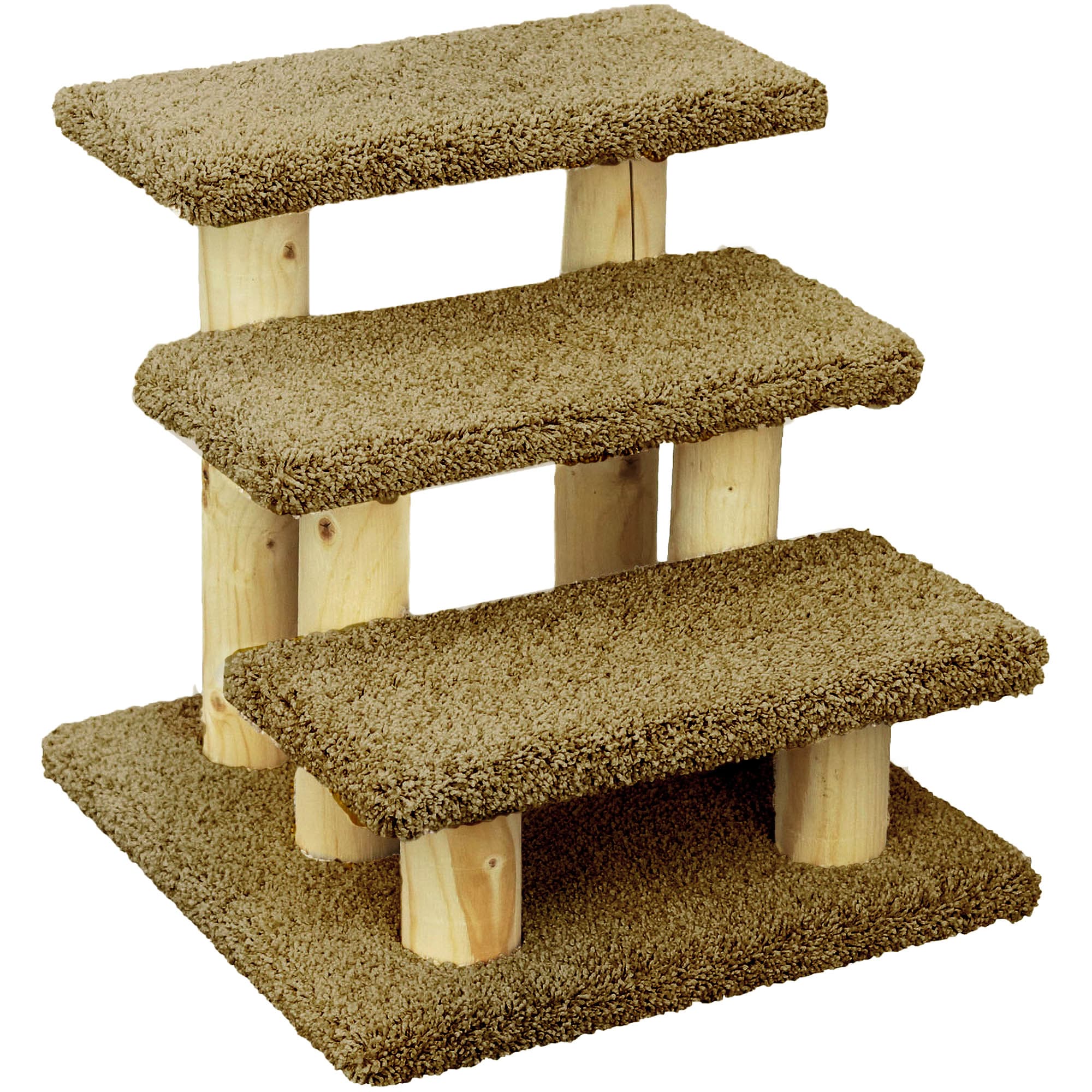 New Cat Condos 3 Level Premier Brown Post Stairs, 20" H Petco