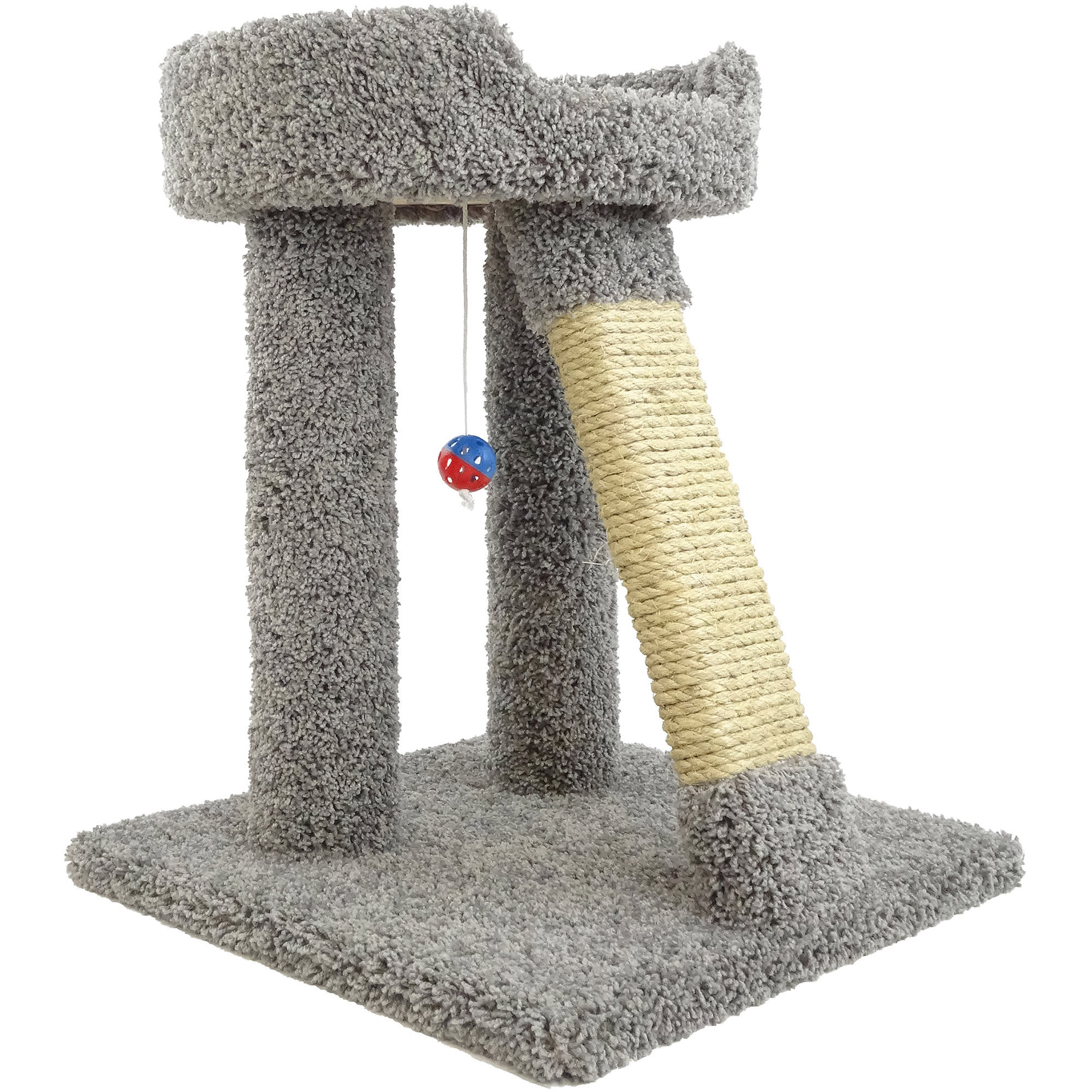New Cat Condos Elevated Cat Bed & Scratching Post Grey