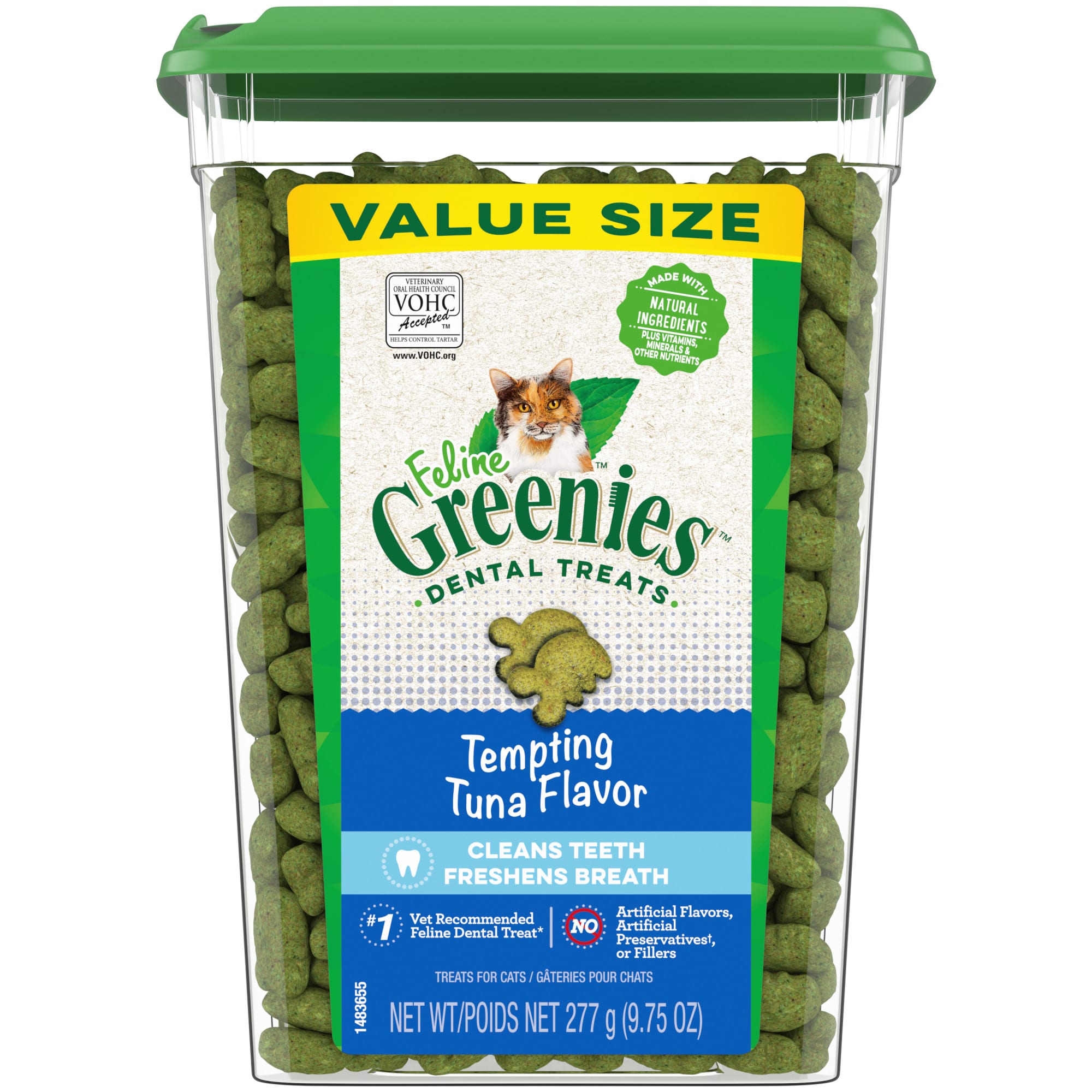 Feline Greenies Natural Tempting Tuna Flavor Adult Dental Cat