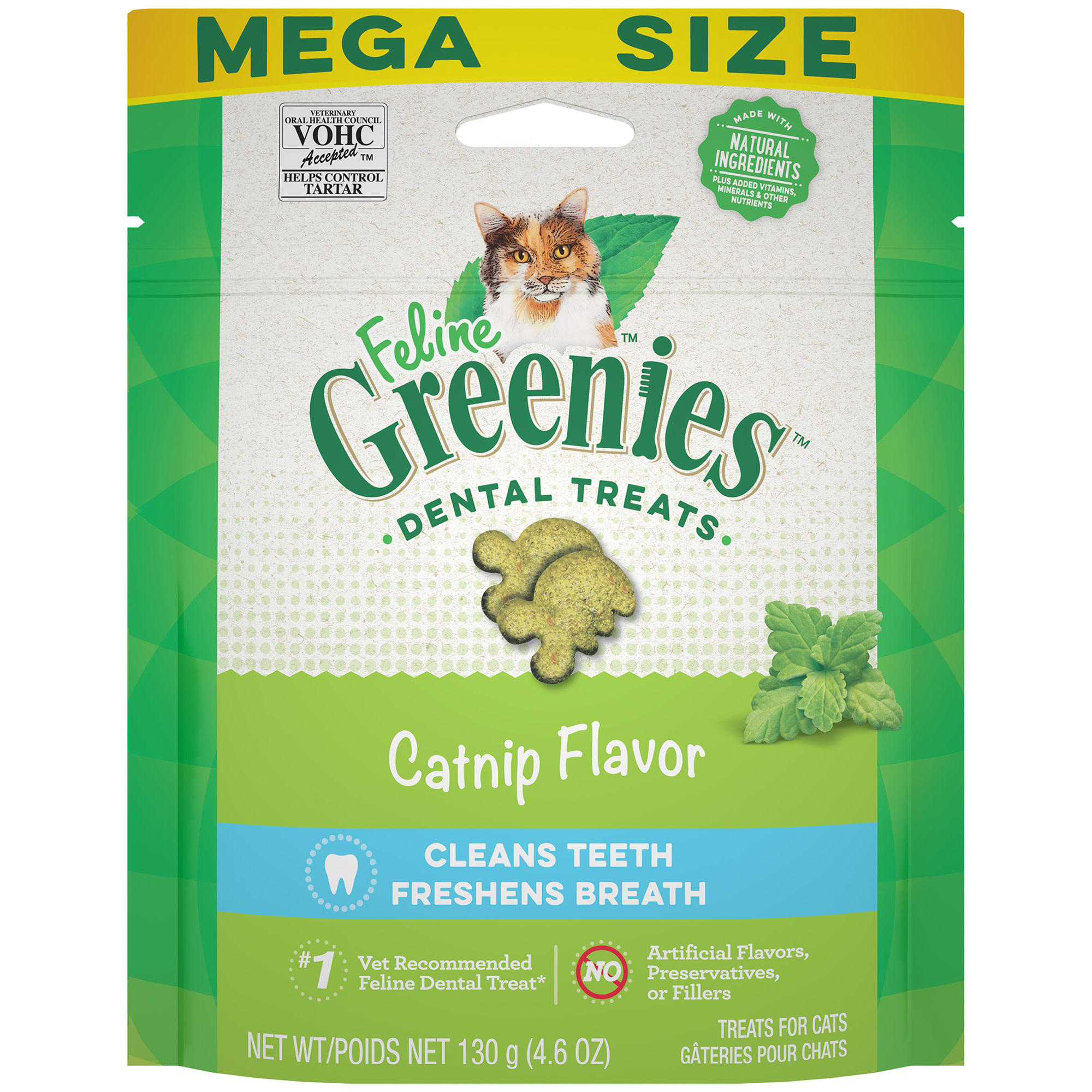 Feline Greenies Catnip Flavor Adult Dental Cat Treats, 4.6 oz. Petco
