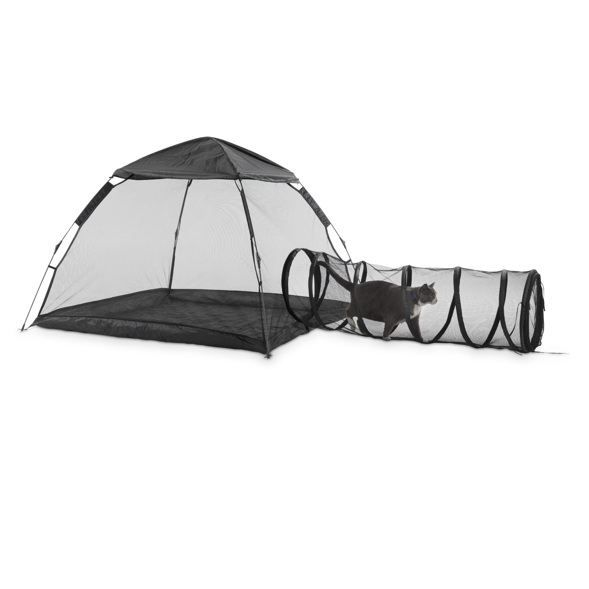 Outdoor cat tent with cheap tube