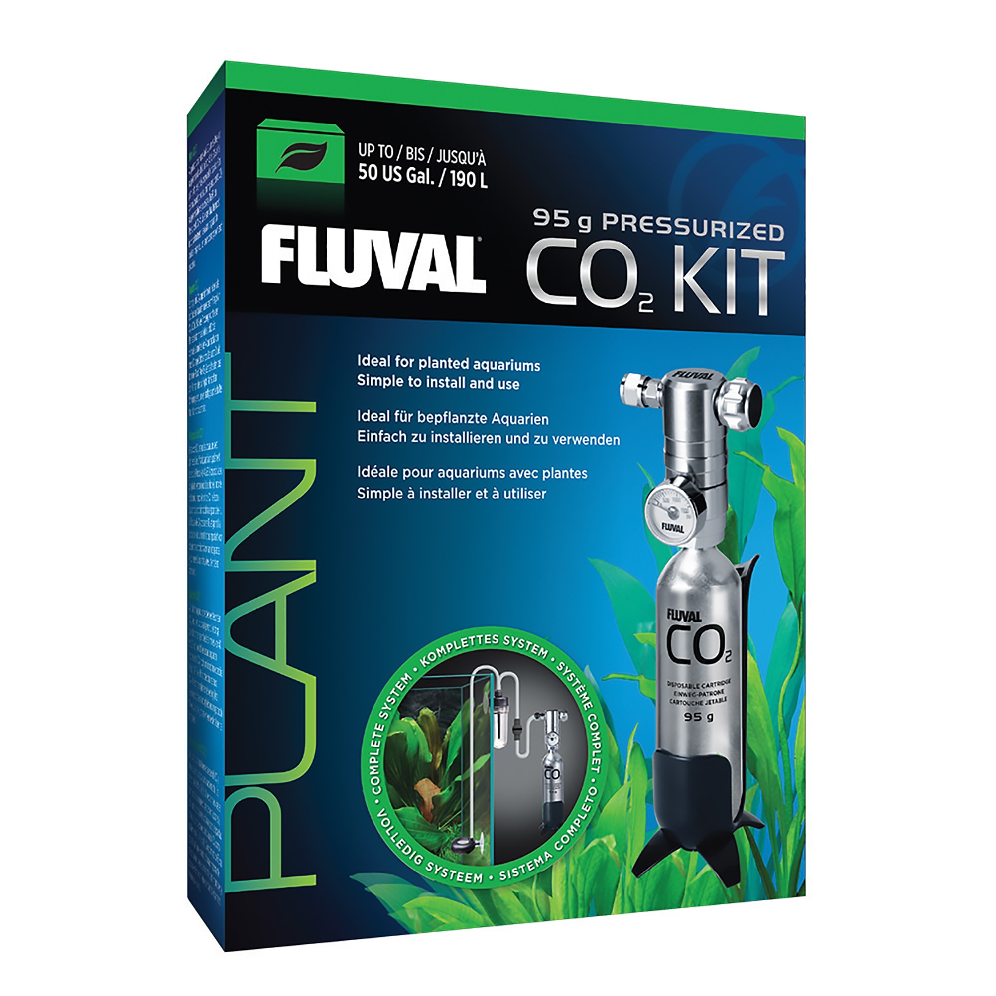 bezoeker Uitsteken genoeg Fluval Pressurized CO2 Tropical Kit, 95 Gram | Petco