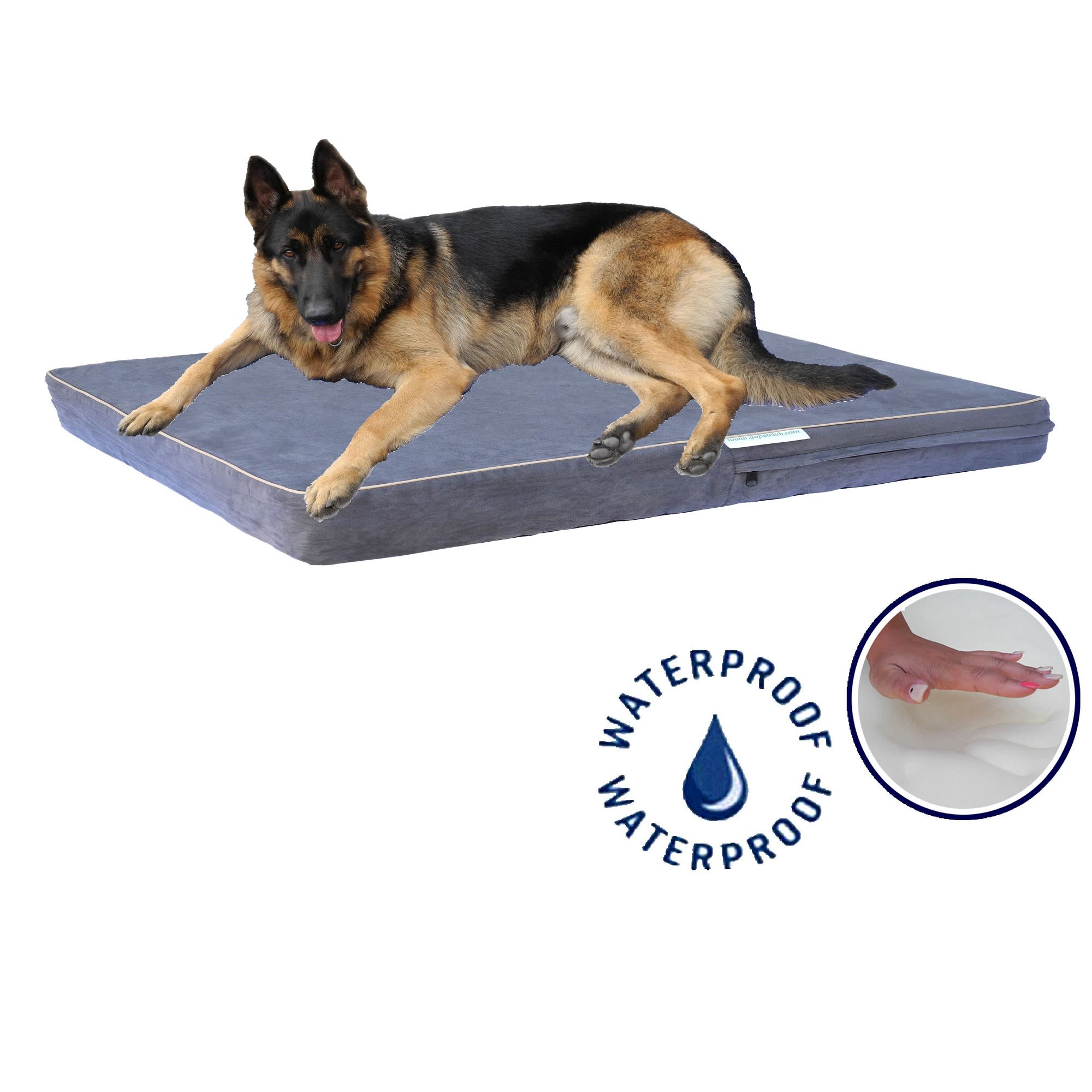 Go Pet Club Memory Foam Orthopedic Dog Bed & Waterproof Cover