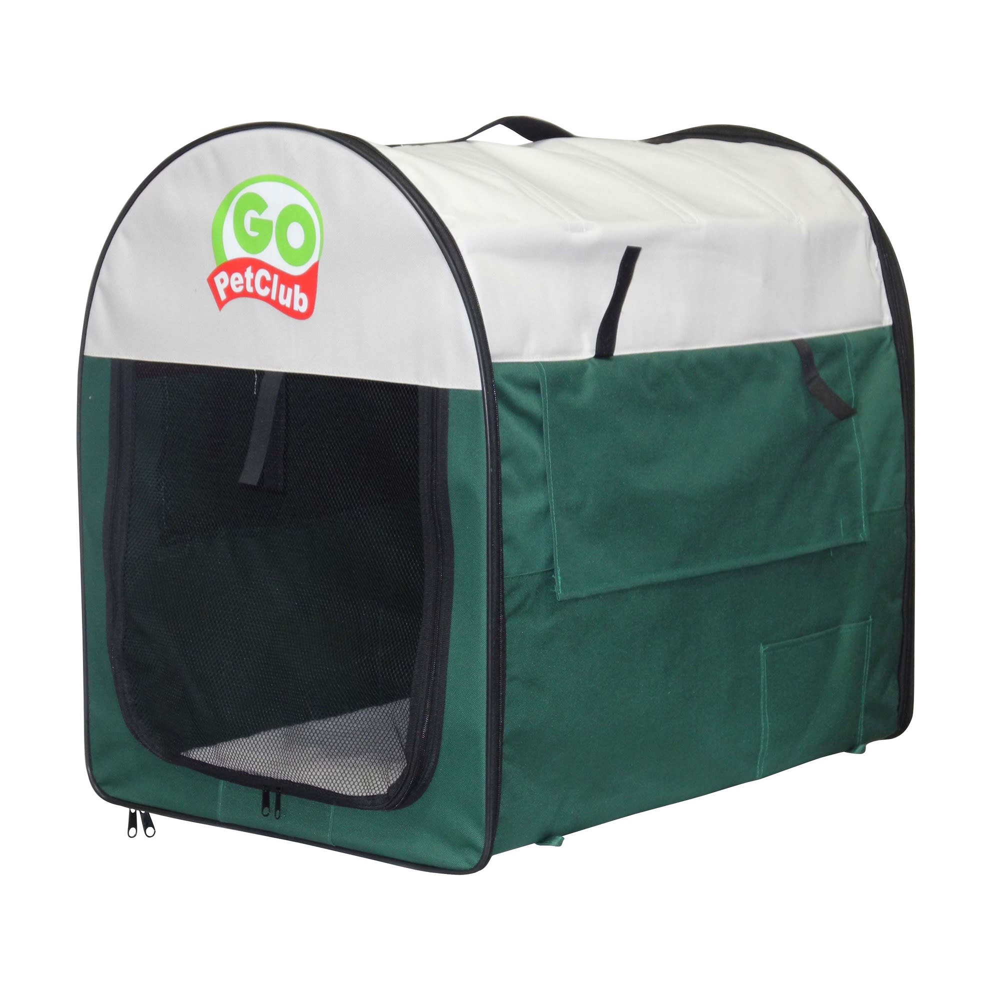 Go Pet Club Folding Soft Green Dog Crate, 17.5" L X 14.5" W X 16.5" H