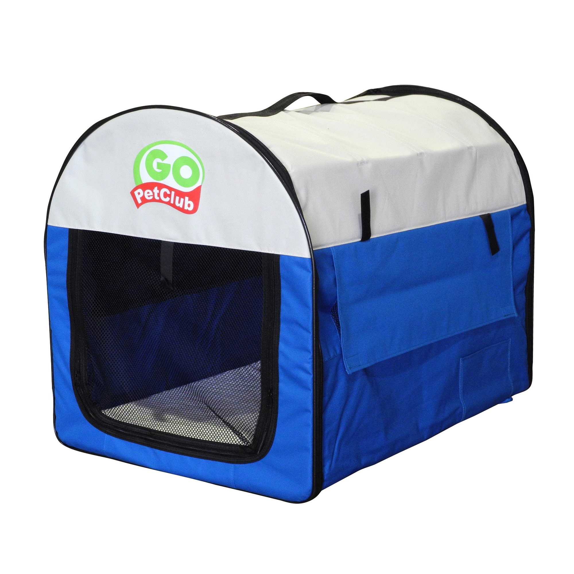 Go Pet Club Portable & Foldable Large Blue Dog Crate
