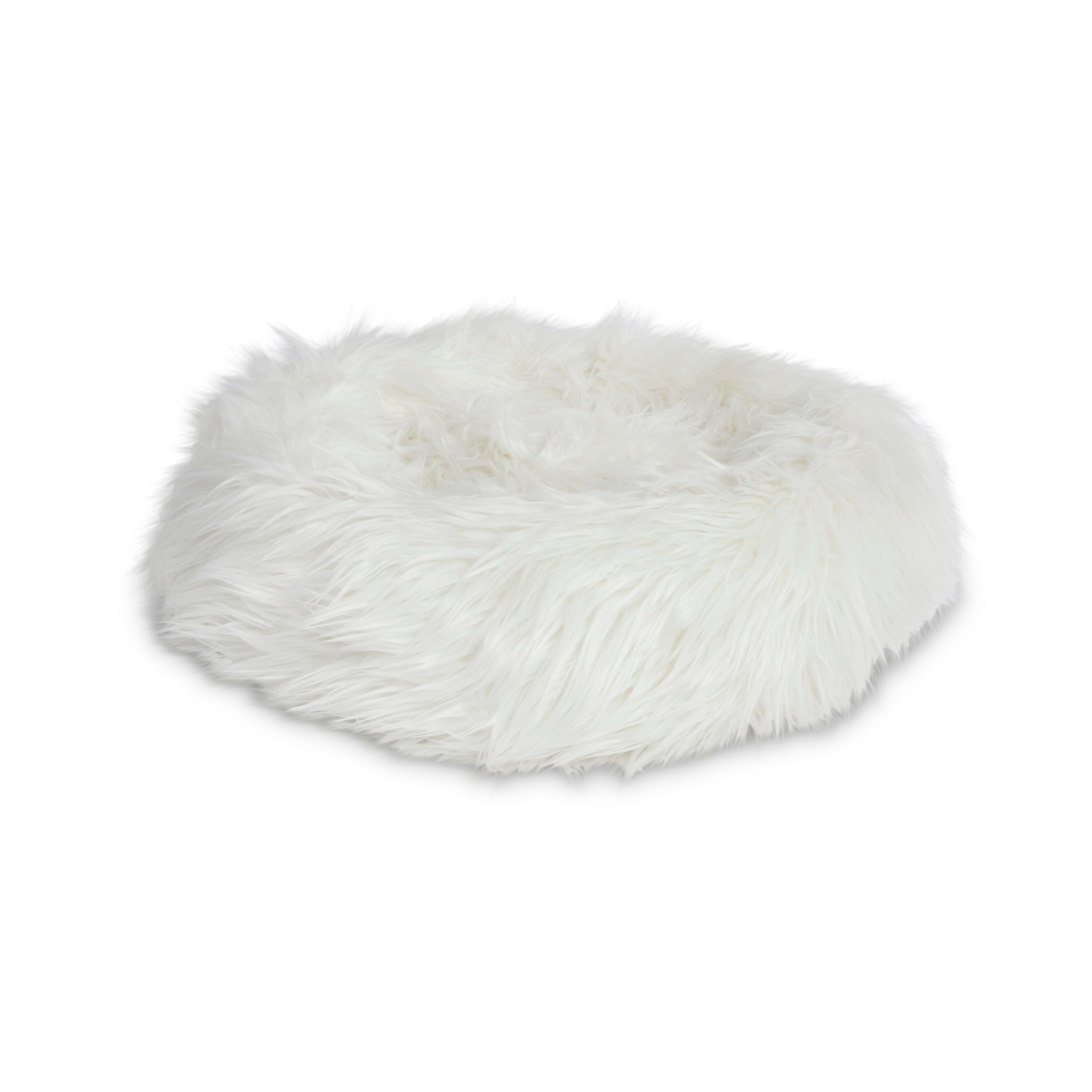 White hotsell cat bed