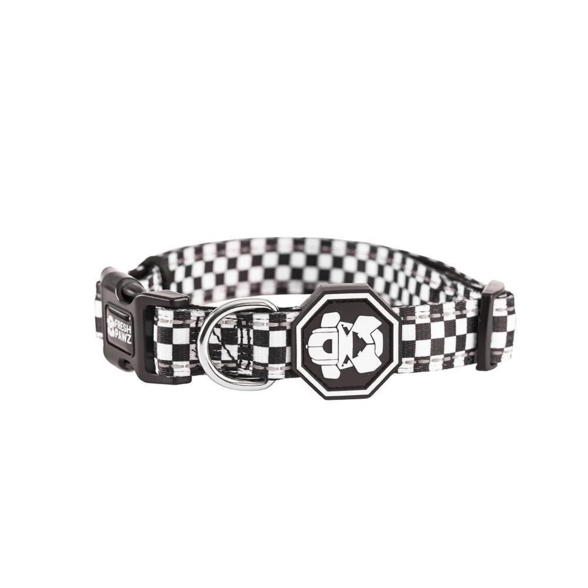 checkerboard dog collar