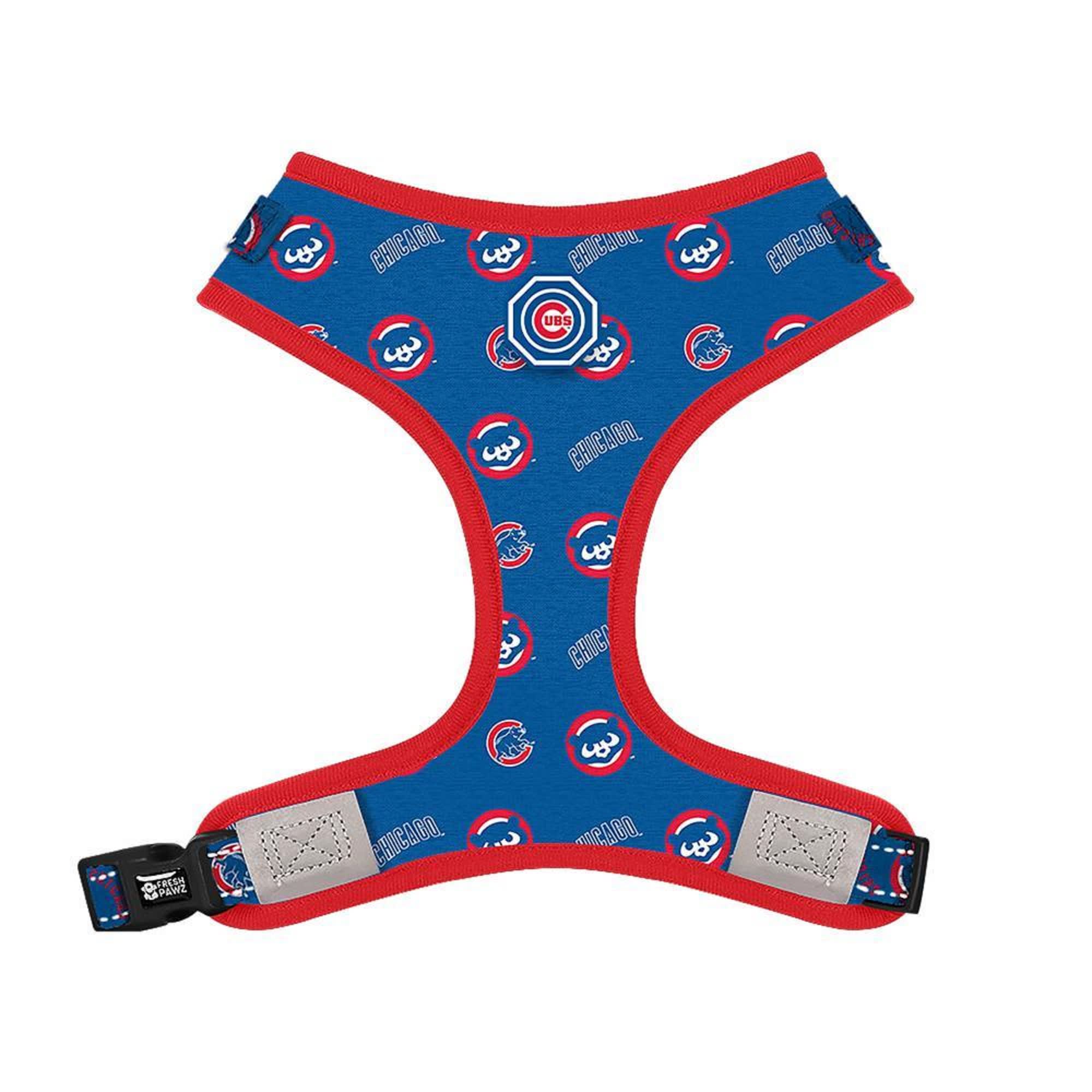 Pets First MLB Chicago Cubs Pet Harness with Hood, Small