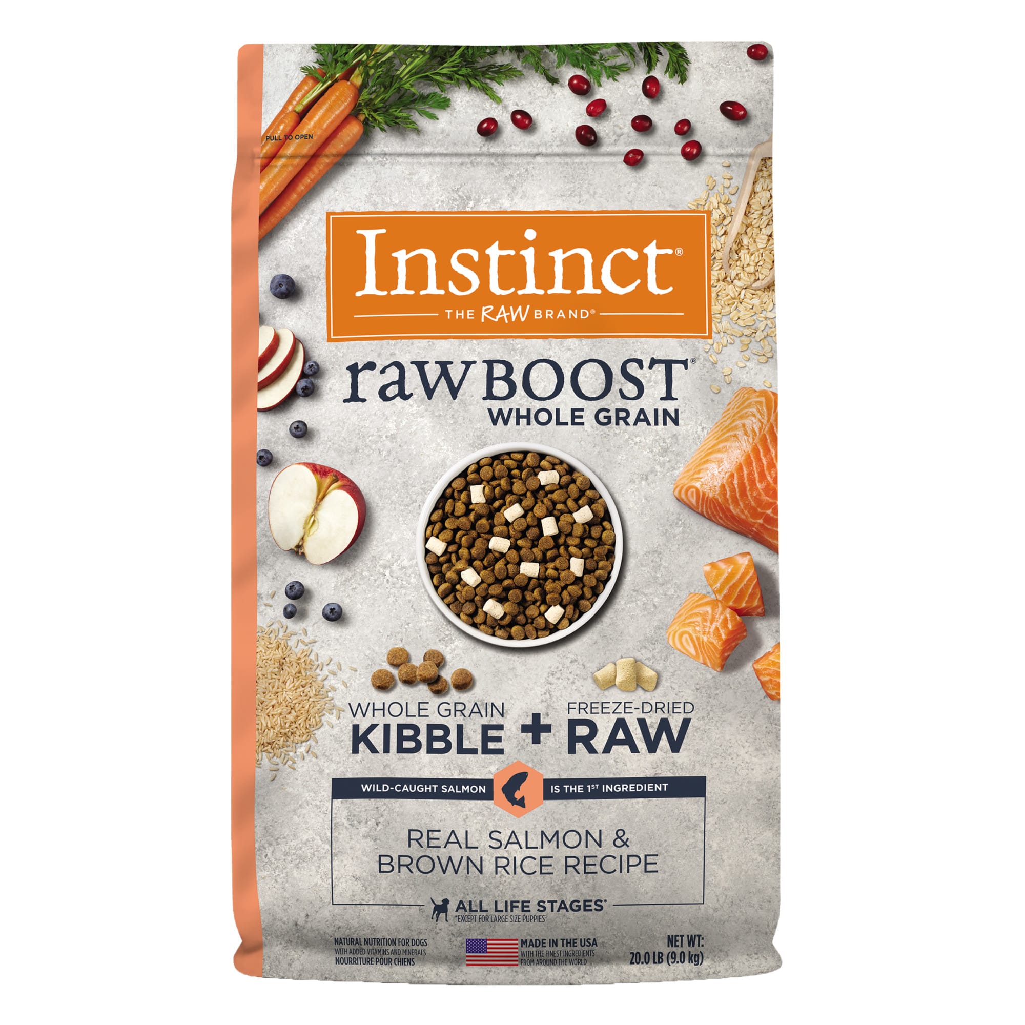 Instinct Raw Boost Whole Grain Real Salmon & Brown Rice