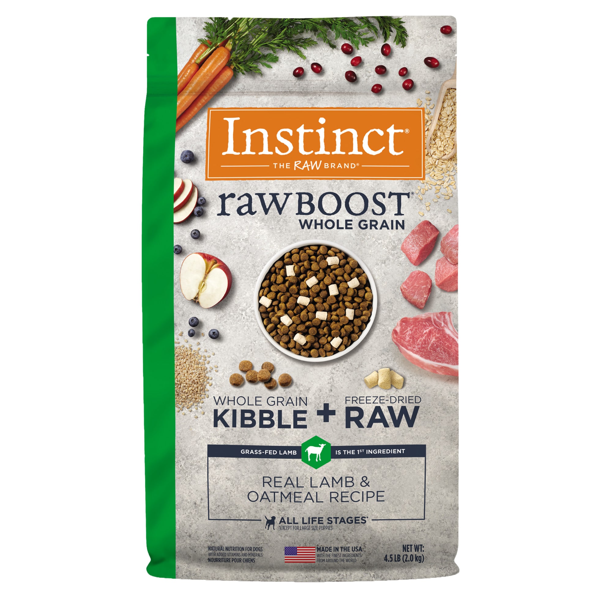 Instinct Raw Boost Whole Grain Real Lamb Oatmeal Recipe Natural