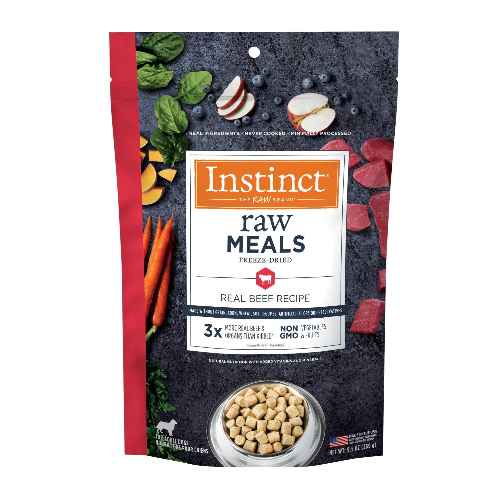 INSTINCT Original Grain-Free Recipe with Real Chicken Freeze-Dried Raw  Coated Dry Dog Food, 22.5-lb bag 