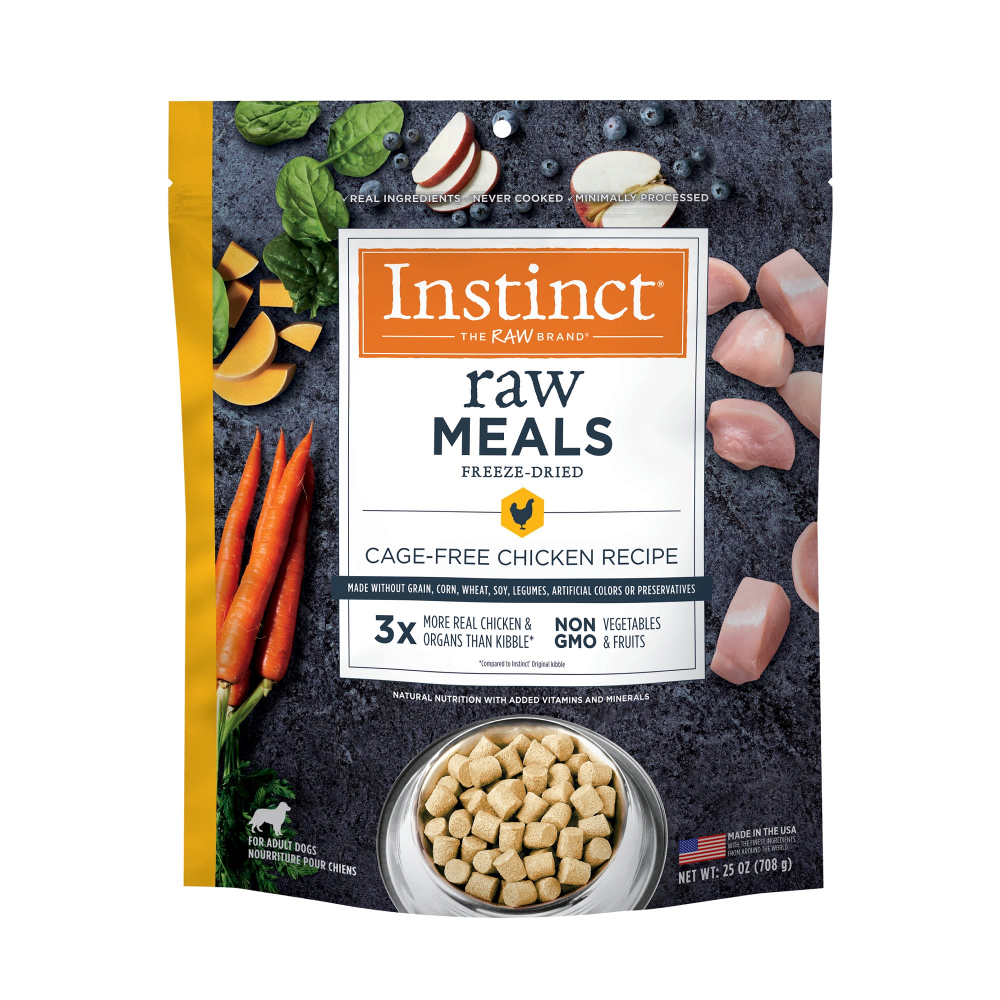 Instinct Chicken Raw FreezeDried Dog Food 25 oz GrainFree