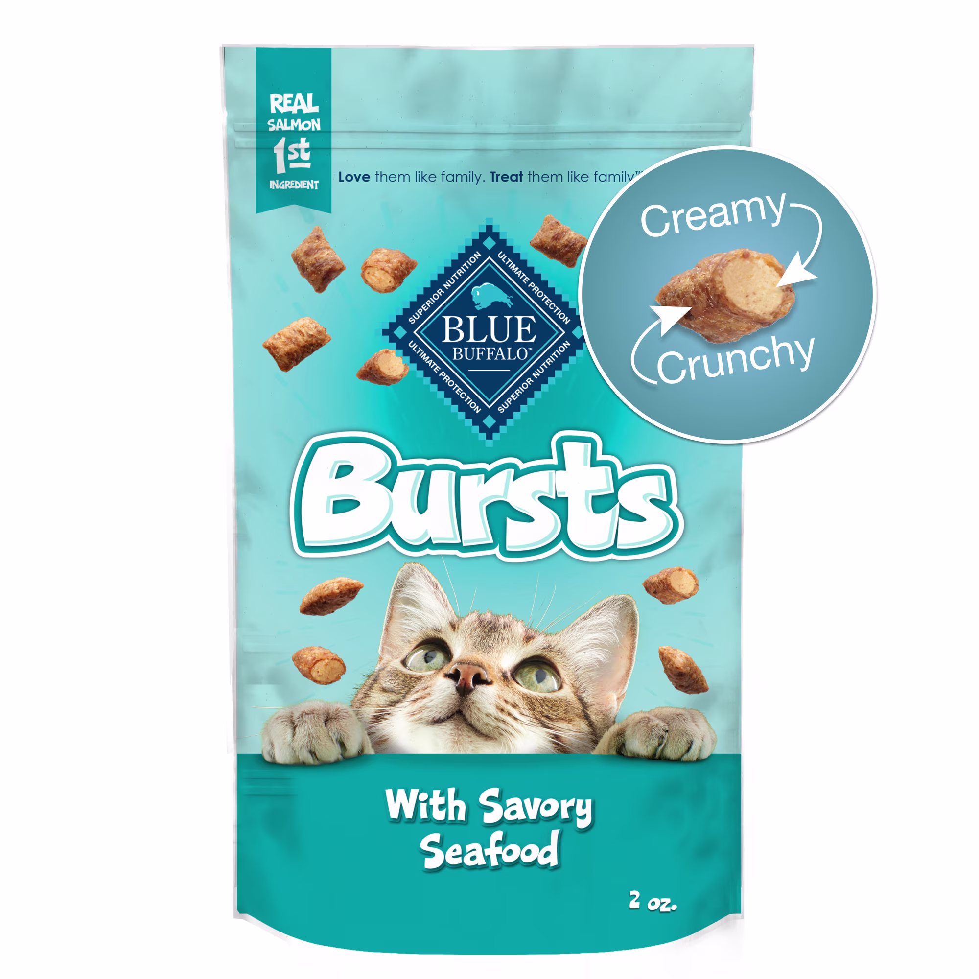 Blue Buffalo Bursts Great for Training Savory Seafood Crunchy & Creamy
