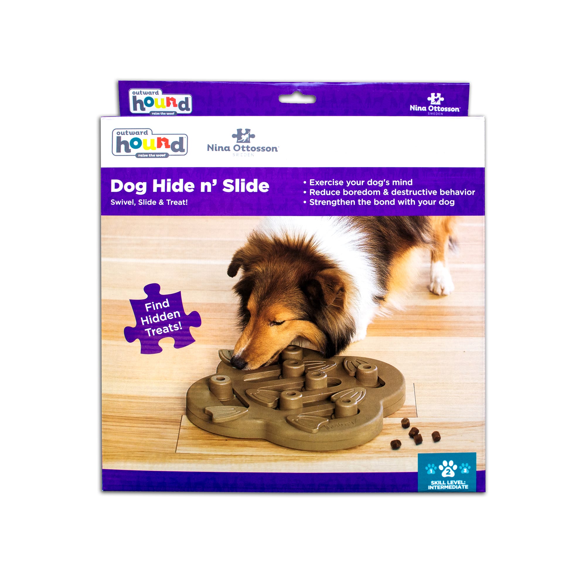 hide and slide dog toy