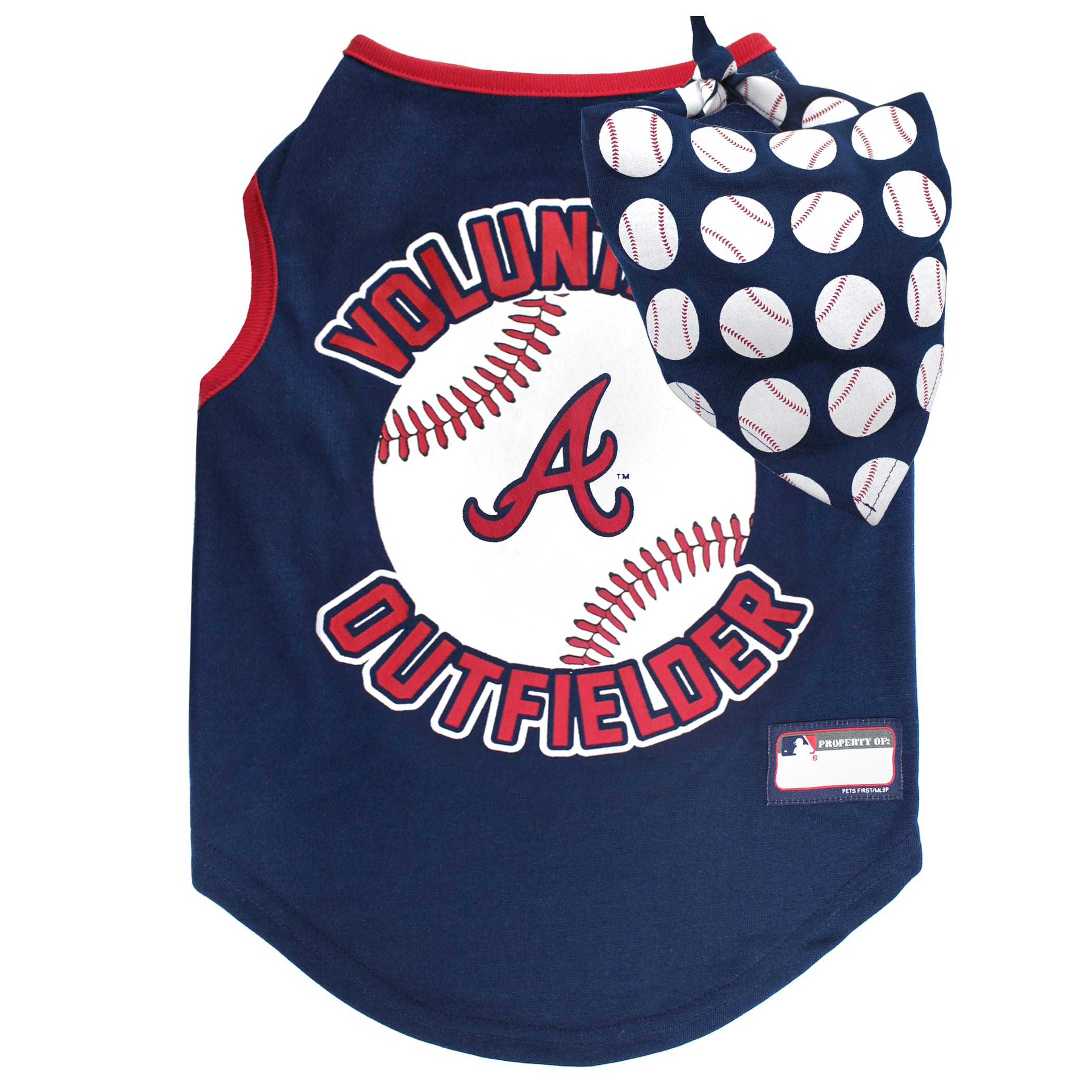 atlanta braves dog shirt