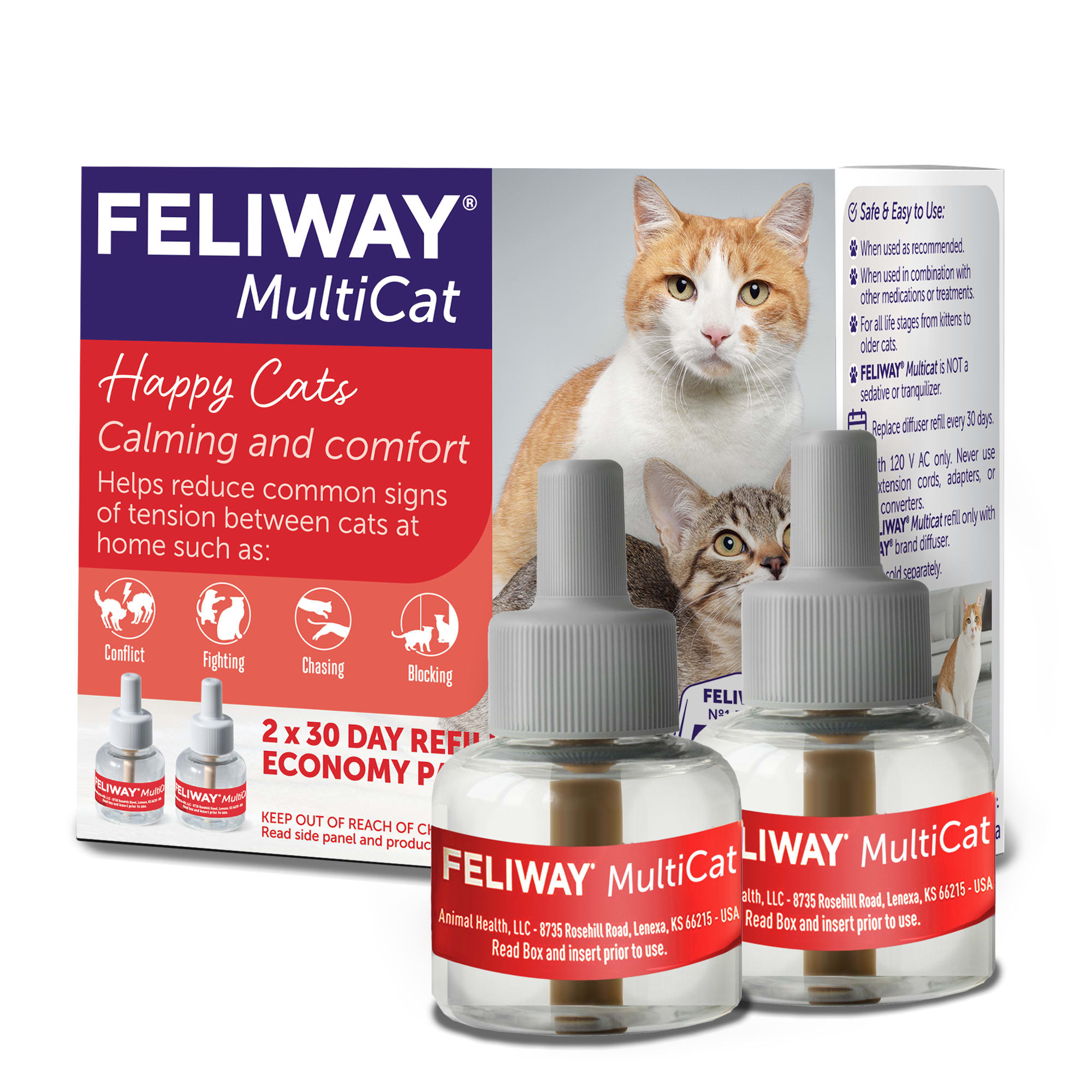 FELIWAY Multicat Diffuser Refill 2 Refills 48ml Each