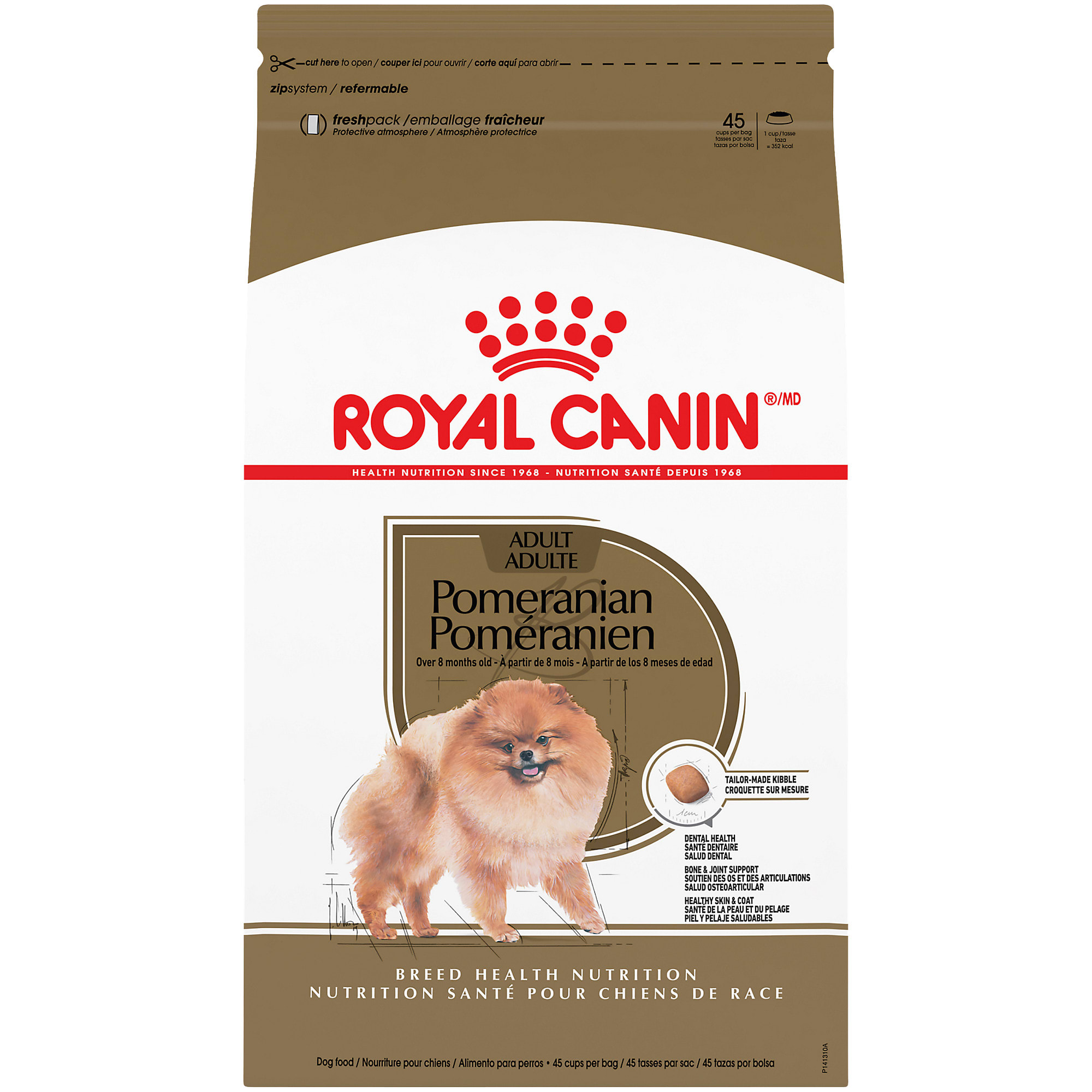 Royal Canin Breed Health Nutrition Pomeranian Adult Dry Dog Food, 10