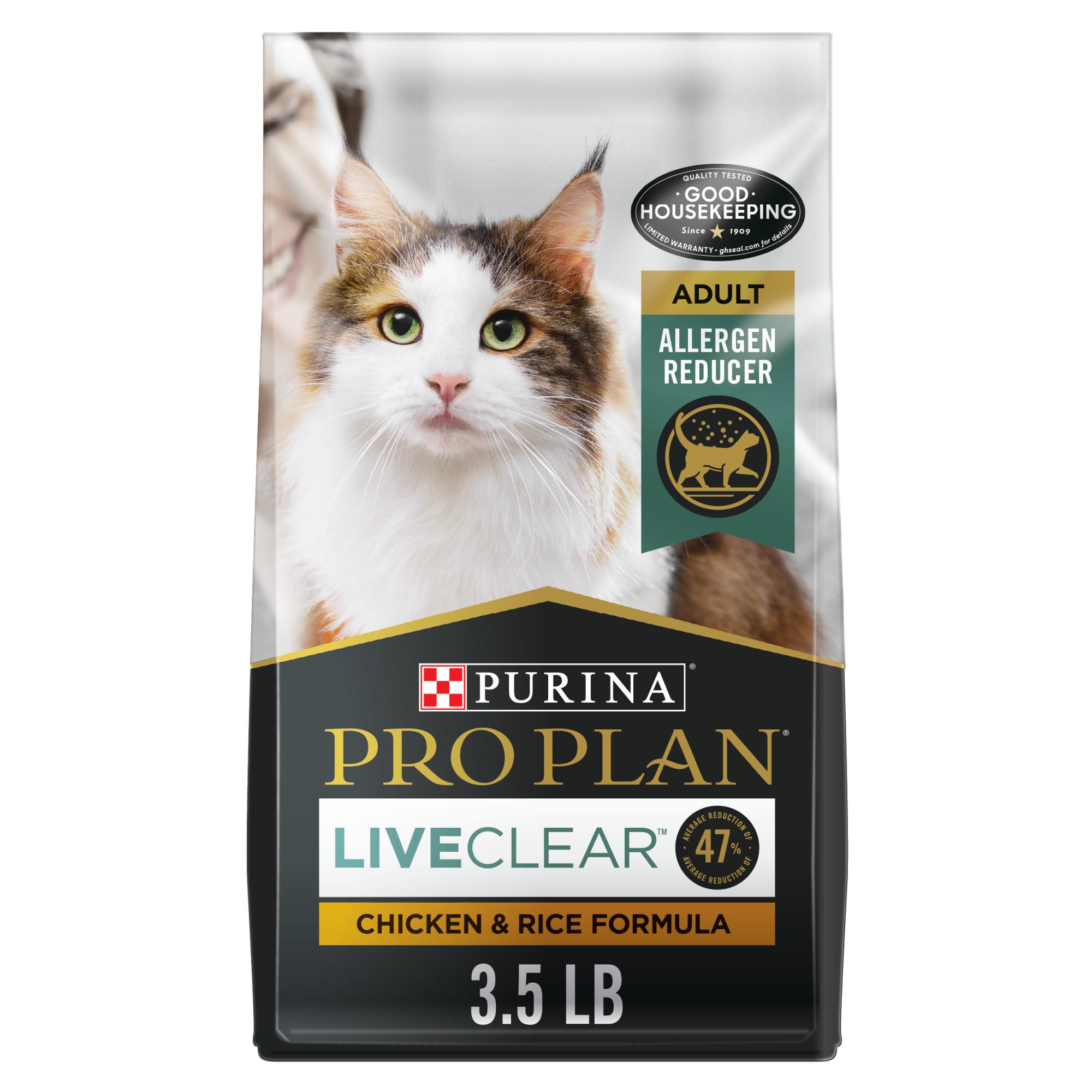 Purina Pro Plan With Probiotics High Protein LiveClear Chicken Rice Formula Dry Cat Food 3.5 lbs