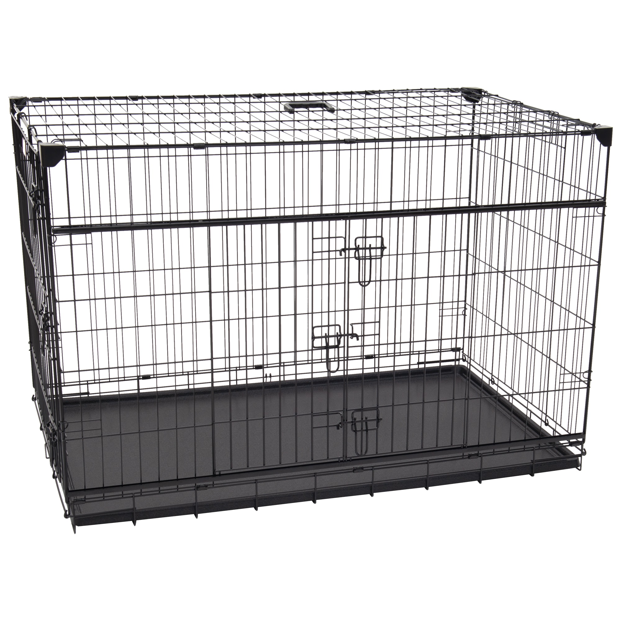 Lucky Dog DoubleDoor Dog Crate with Sliding Doors, 48" L X 30" W X 33