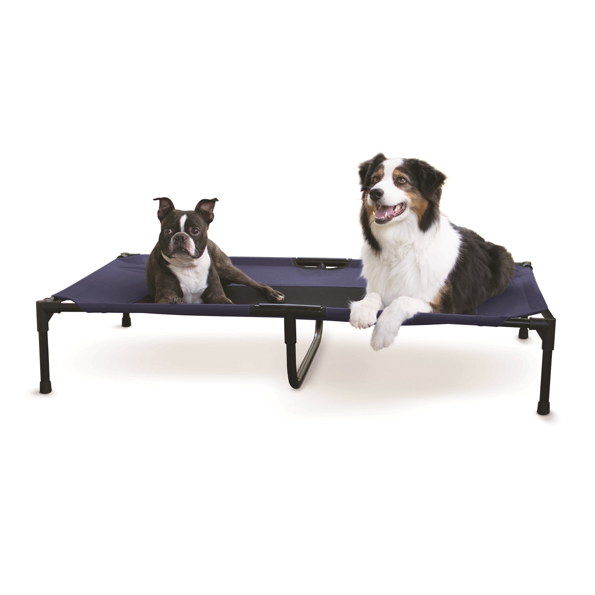 K&H Original Pet Cot Elevated Pet Bed, 32" L X 50" W X 90" H, Navy Blue
