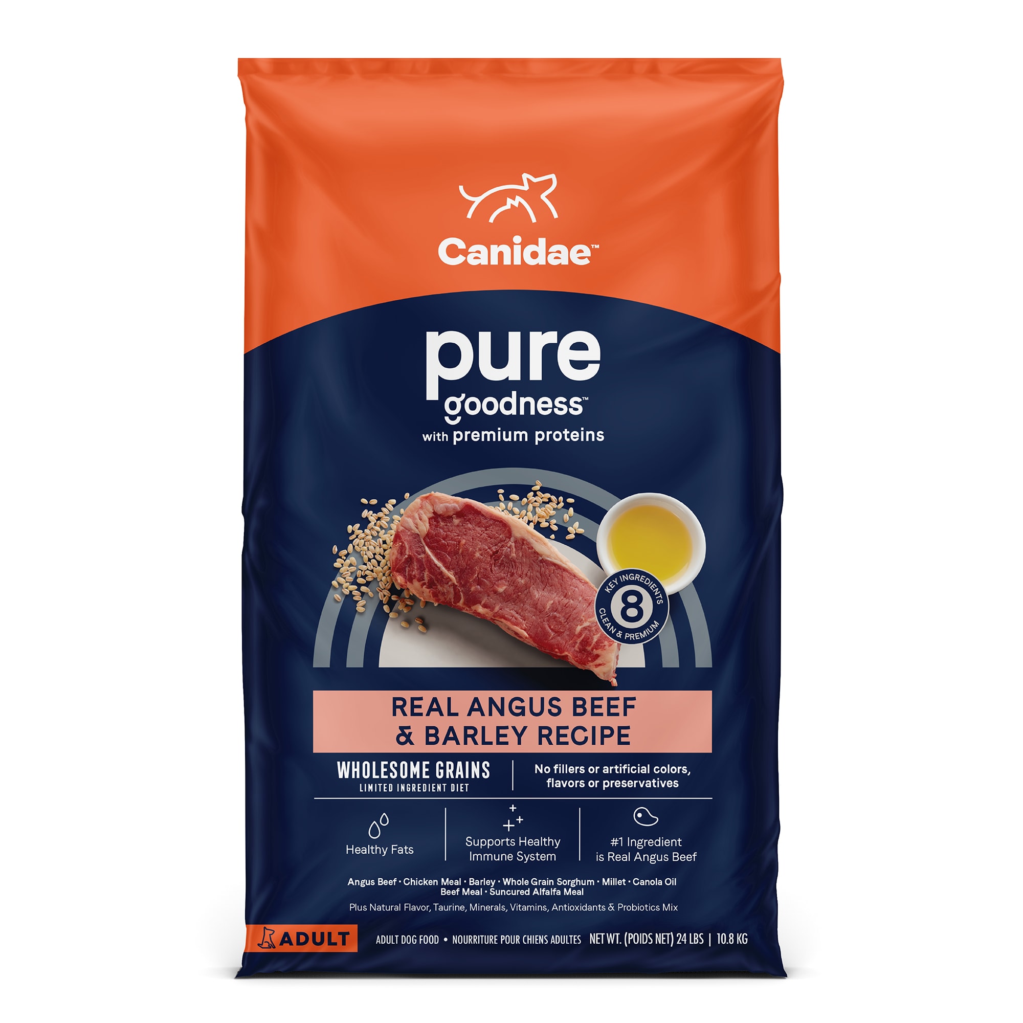 CANIDAE PURE Real Beef & Barley Recipe Dry Dog Food, 24 lbs. | Petco