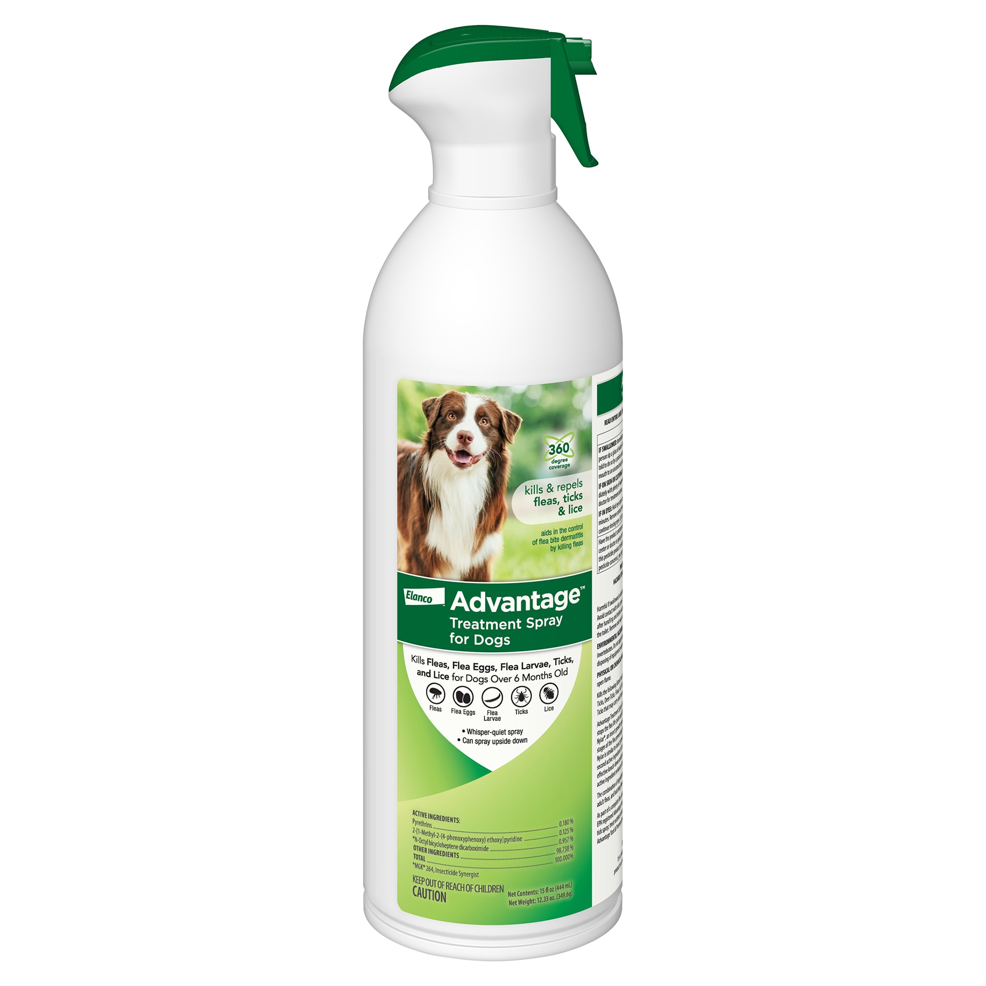 Advantage Elanco Flea Tick Control Spray for Dogs 15 oz