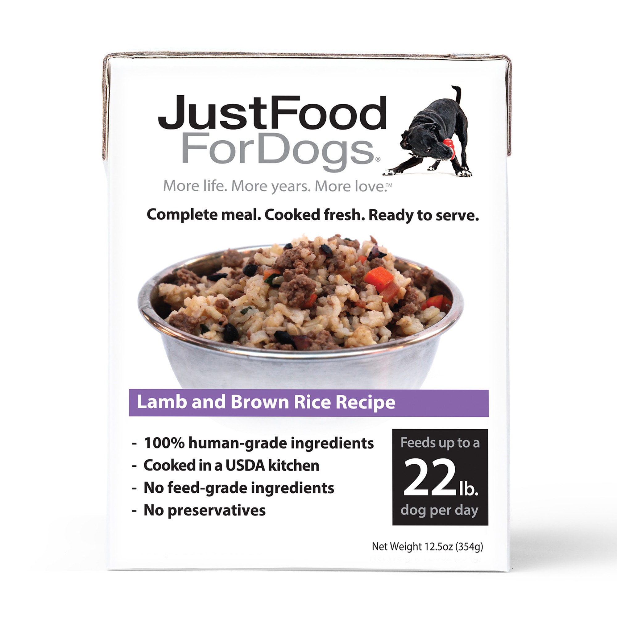 JustFoodForDogs Pantry Fresh Lamb and Brown Rice Wet Dog Food, 12.5 oz.,  Case of 12