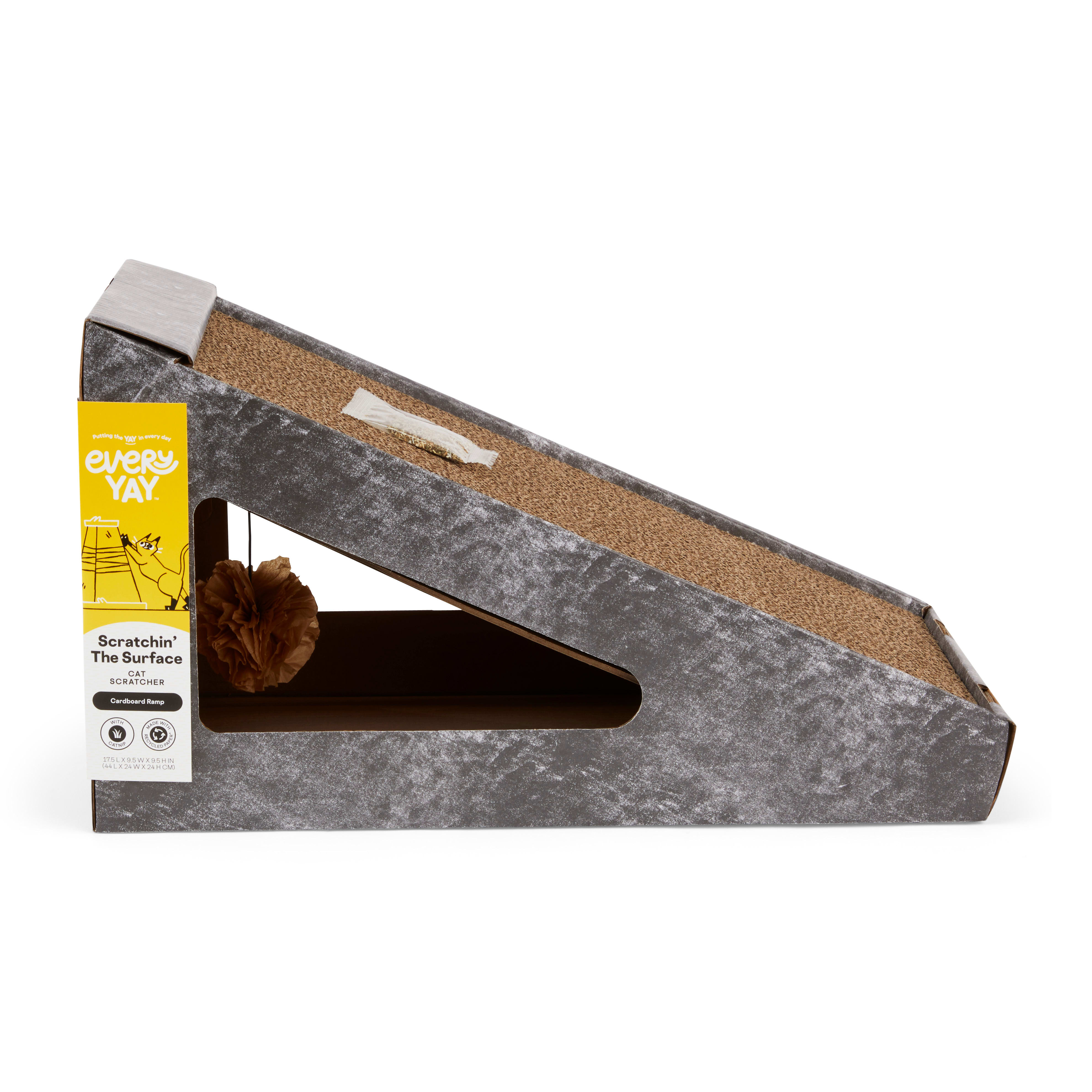 EveryYay Scratchin the Surface Cardboard Ramp Cat Scratcher 17.5 L X 9.5 W X 9.5 H