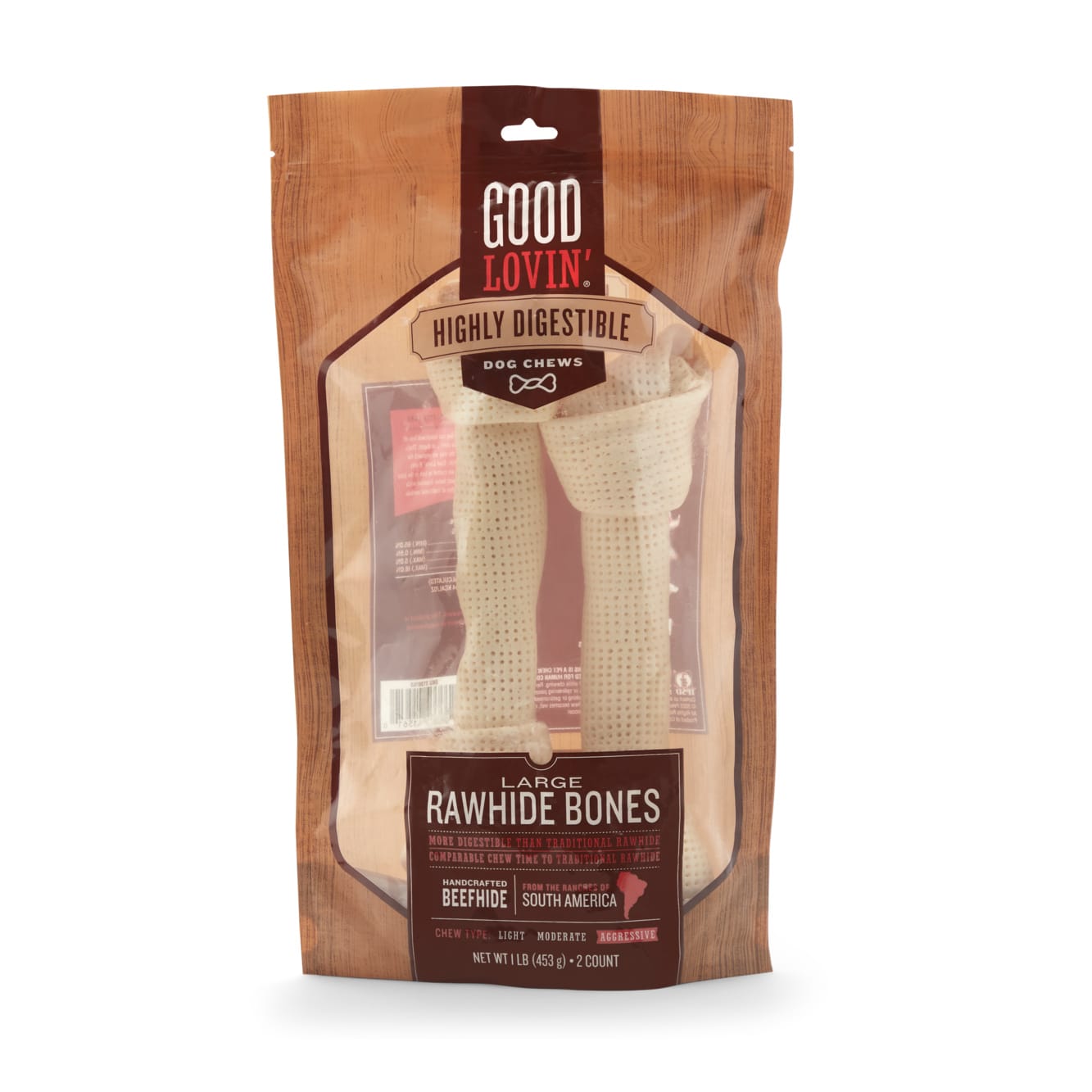 Good Lovin' Highly Digestible Rawhide Bones for Dogs, 16 oz., Count of 2 Petco