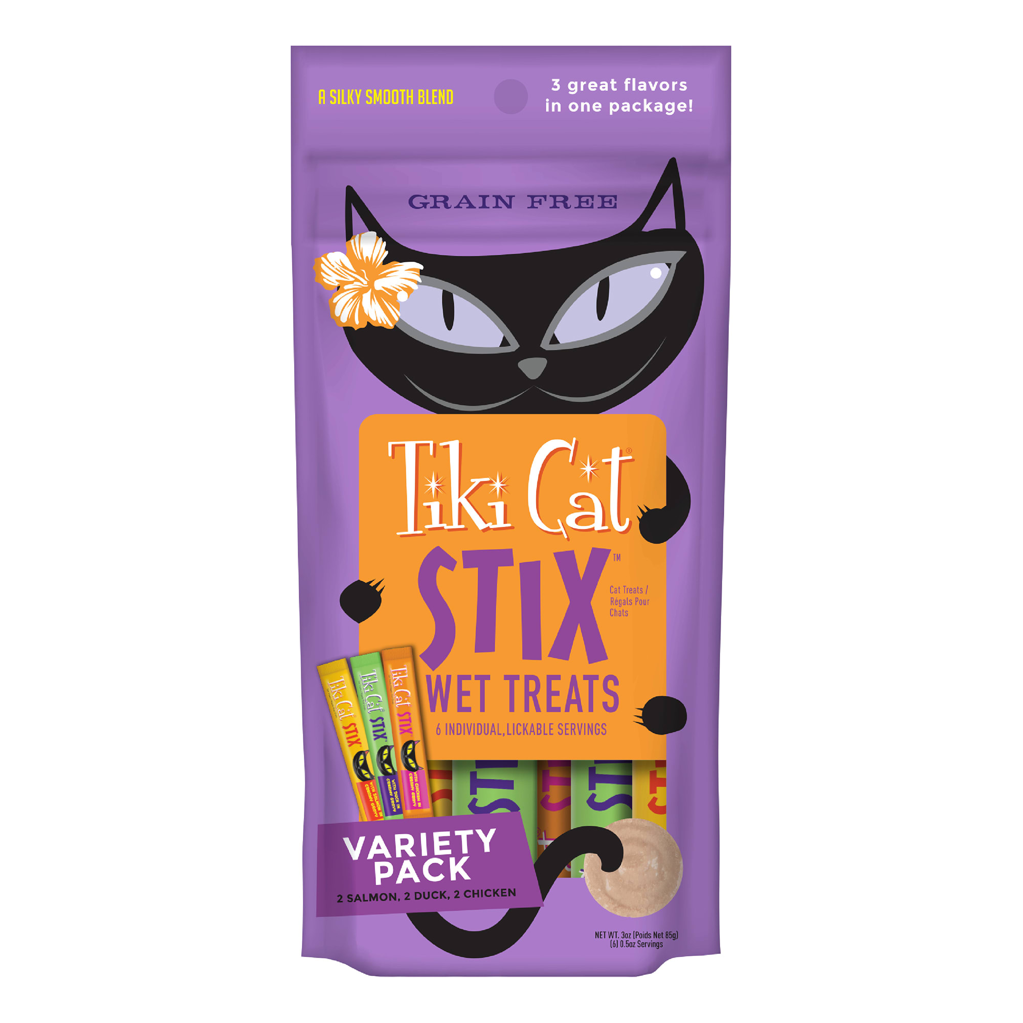 Tiki Cat Stix Treats Variety Pack, 0.5 oz., Count of 6