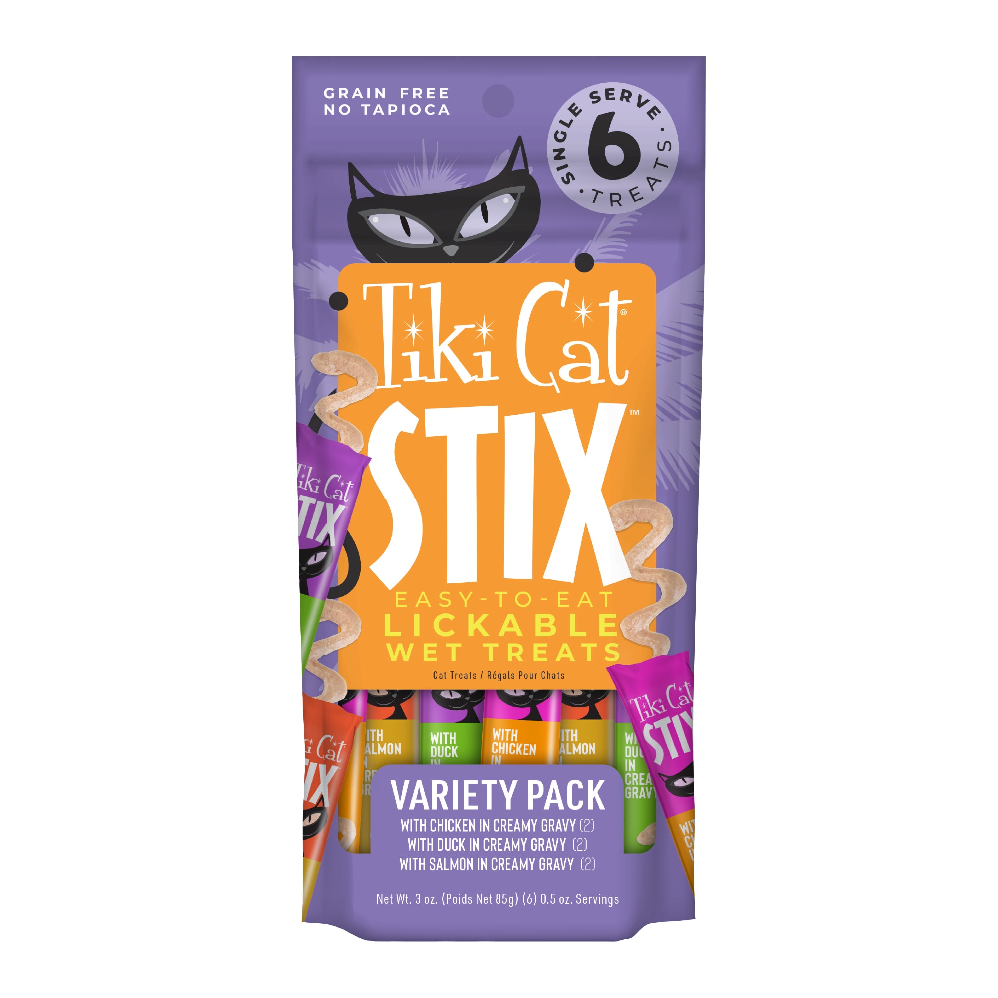 Tiki Cat Stix Treats Variety Pack, 0.5 oz., Count of 6