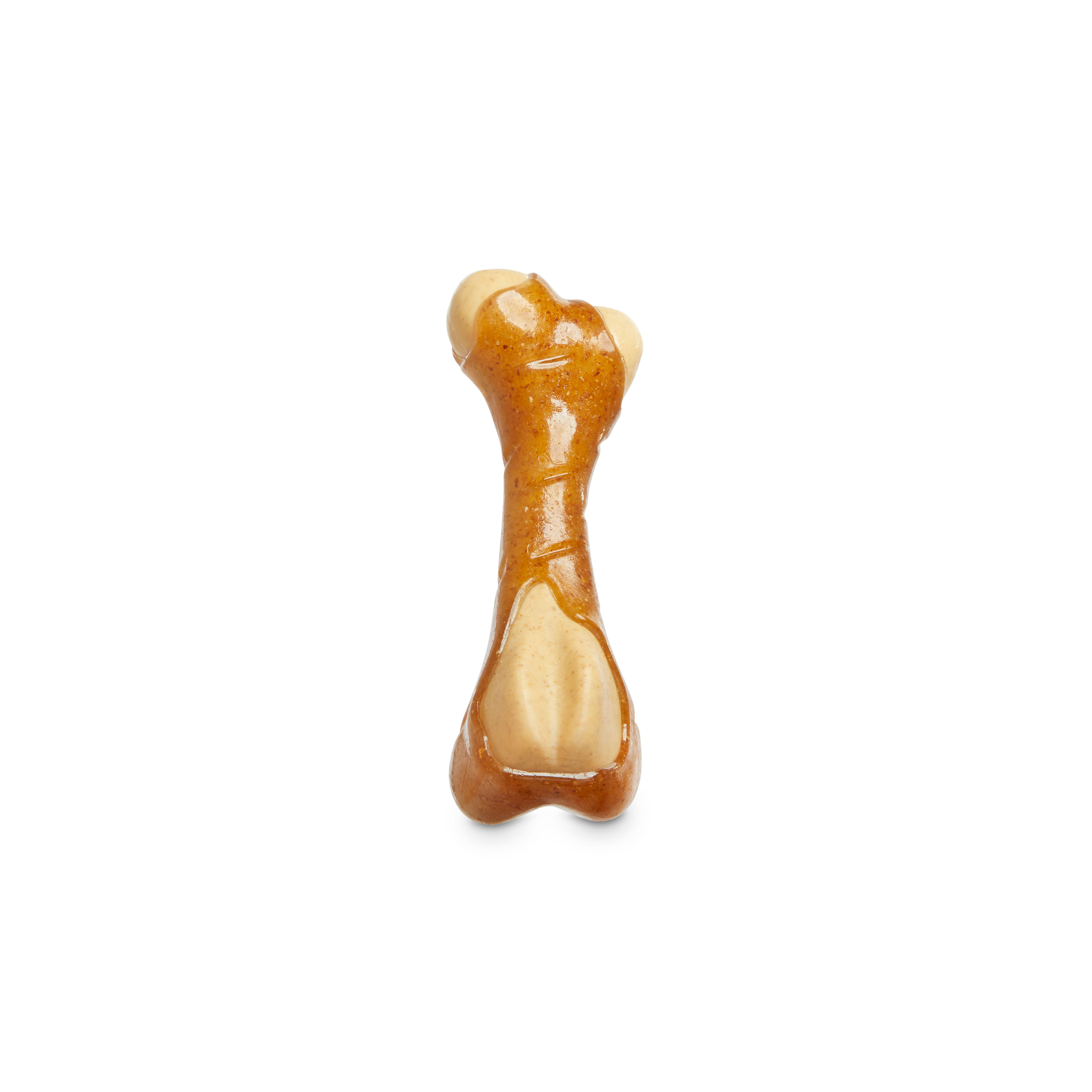 Leaps & Bounds Peanut Butter-Scented Bone Dog Chew Toy, Small