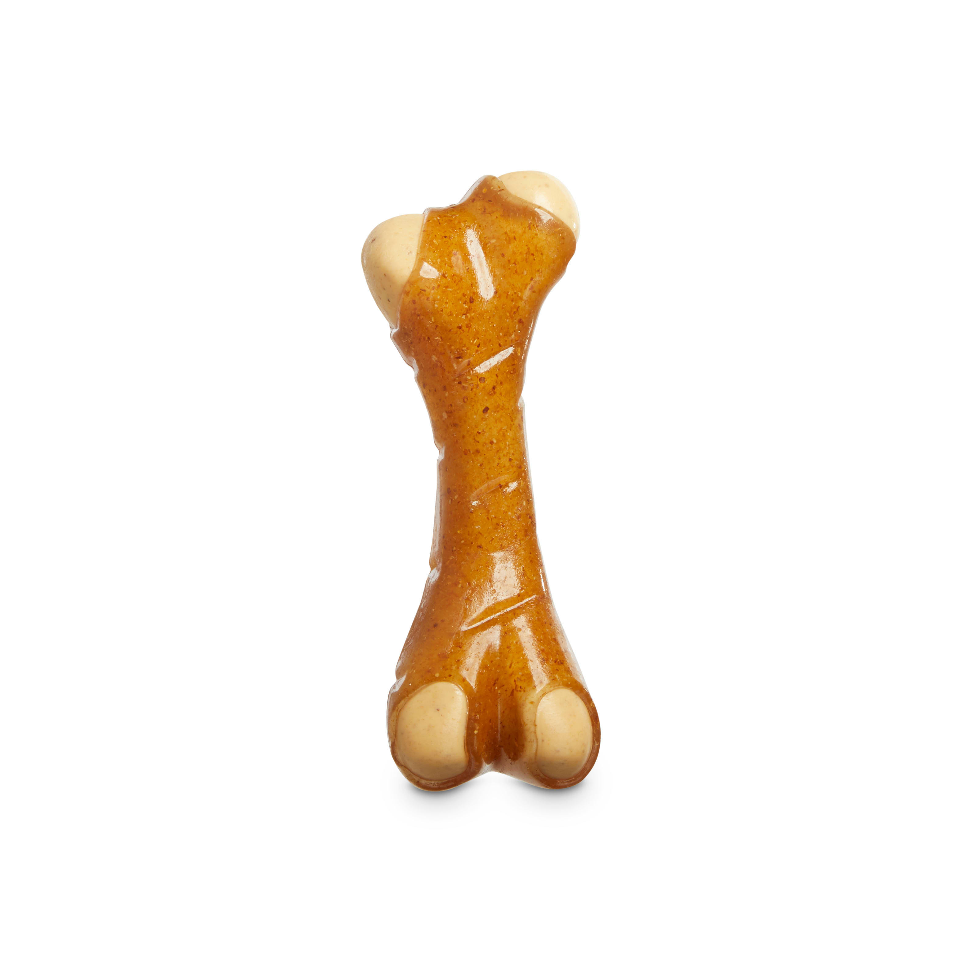 Leaps & Bounds Peanut Butter-Scented Bone Dog Chew Toy, Small