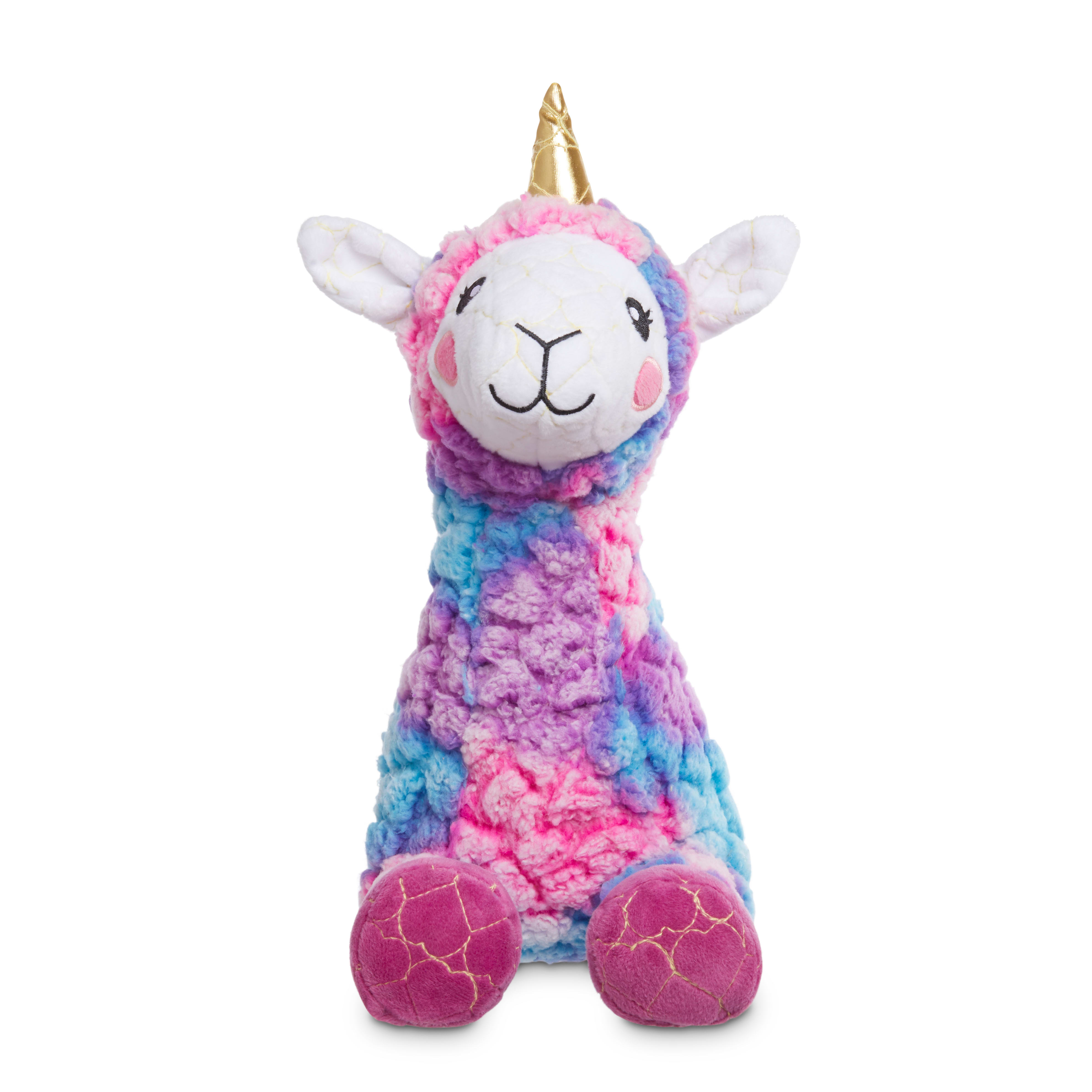 Leaps & Bounds Ruffest & Tuffest Llama-corn Tough Plush Dog Toy